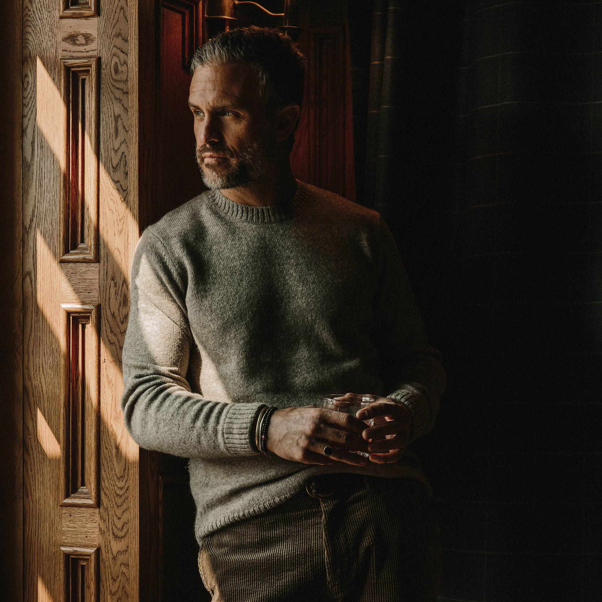 The Lodge Sweater in Heather Oat - Image 2