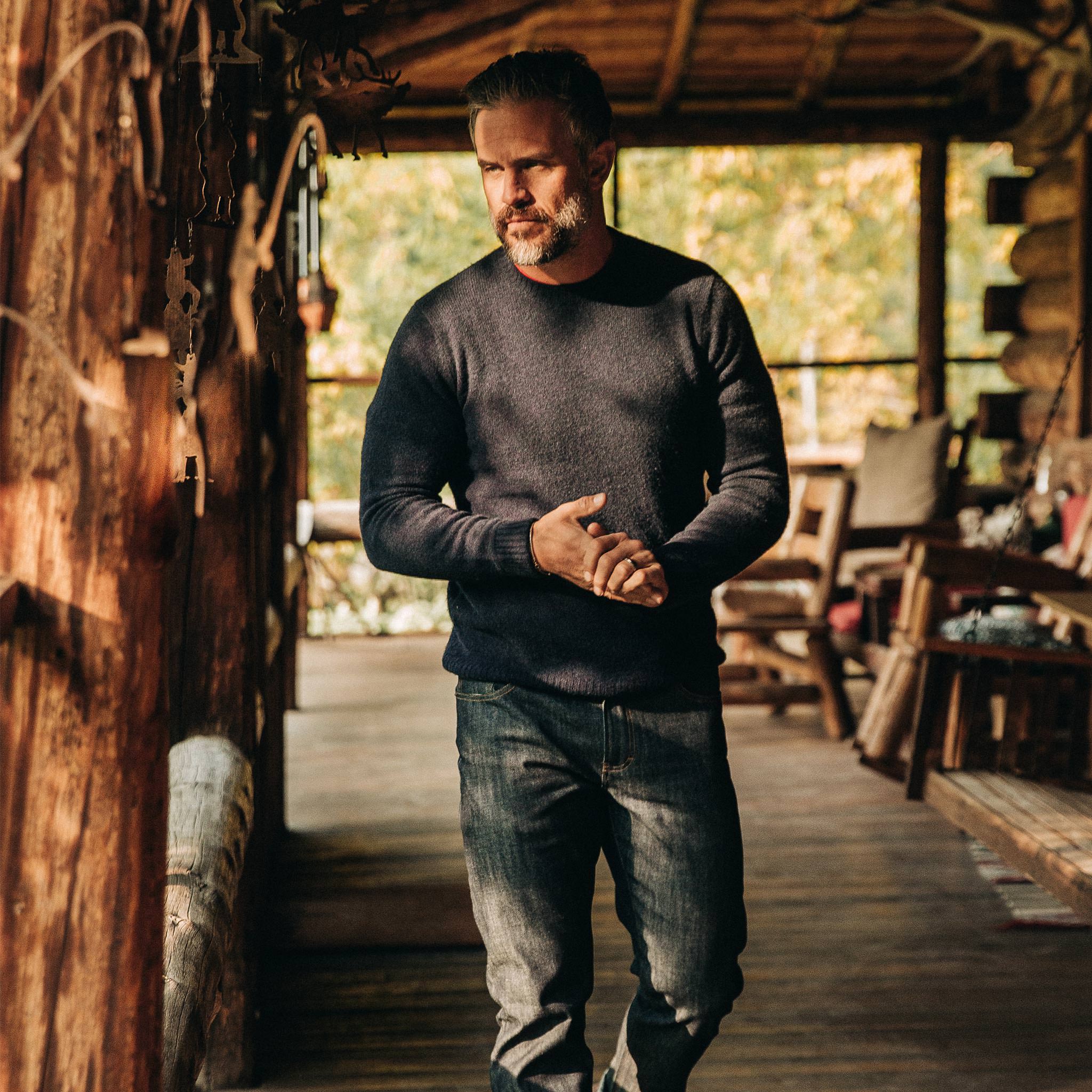 The Lodge Sweater in Navy - Image 2