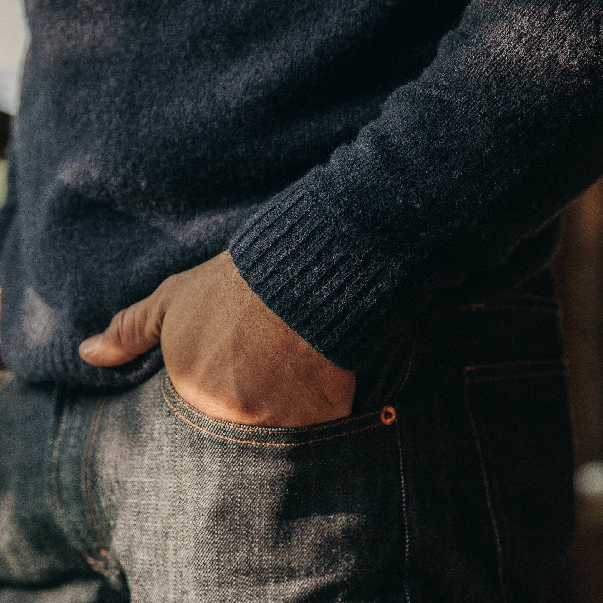 The Lodge Sweater in Navy - Image 5