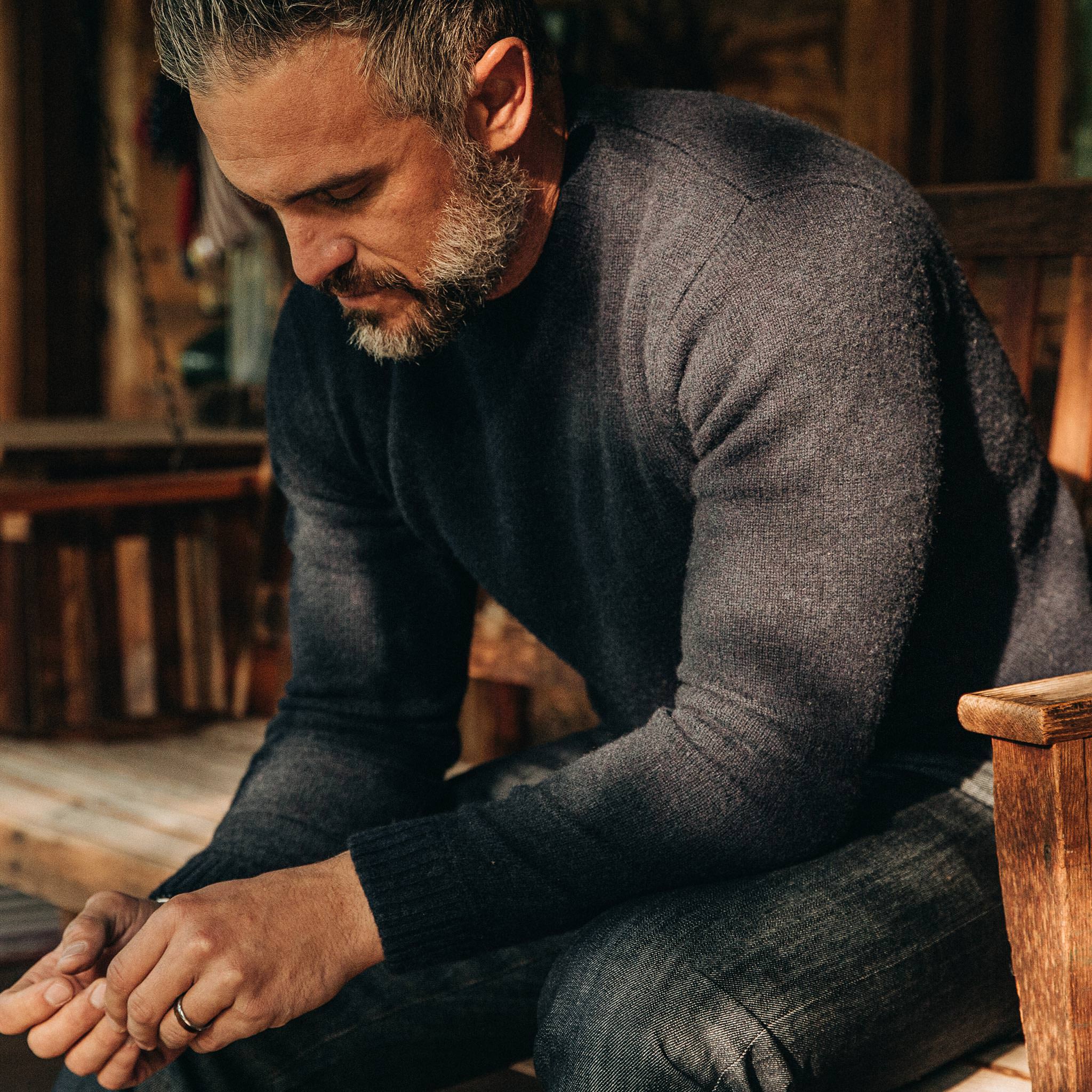 The Lodge Sweater in Navy - Image 6