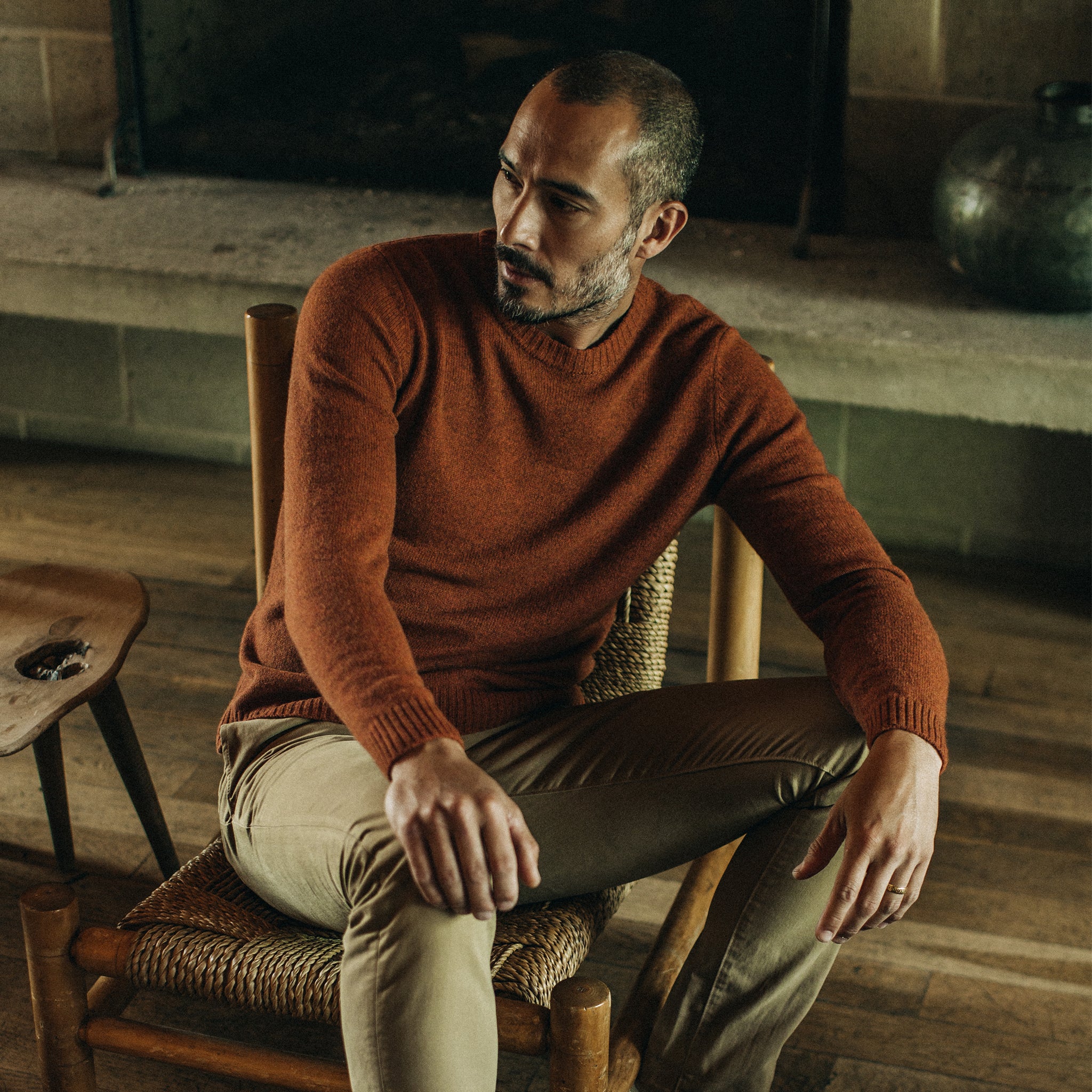 The Lodge Sweater in Rust - Image 2