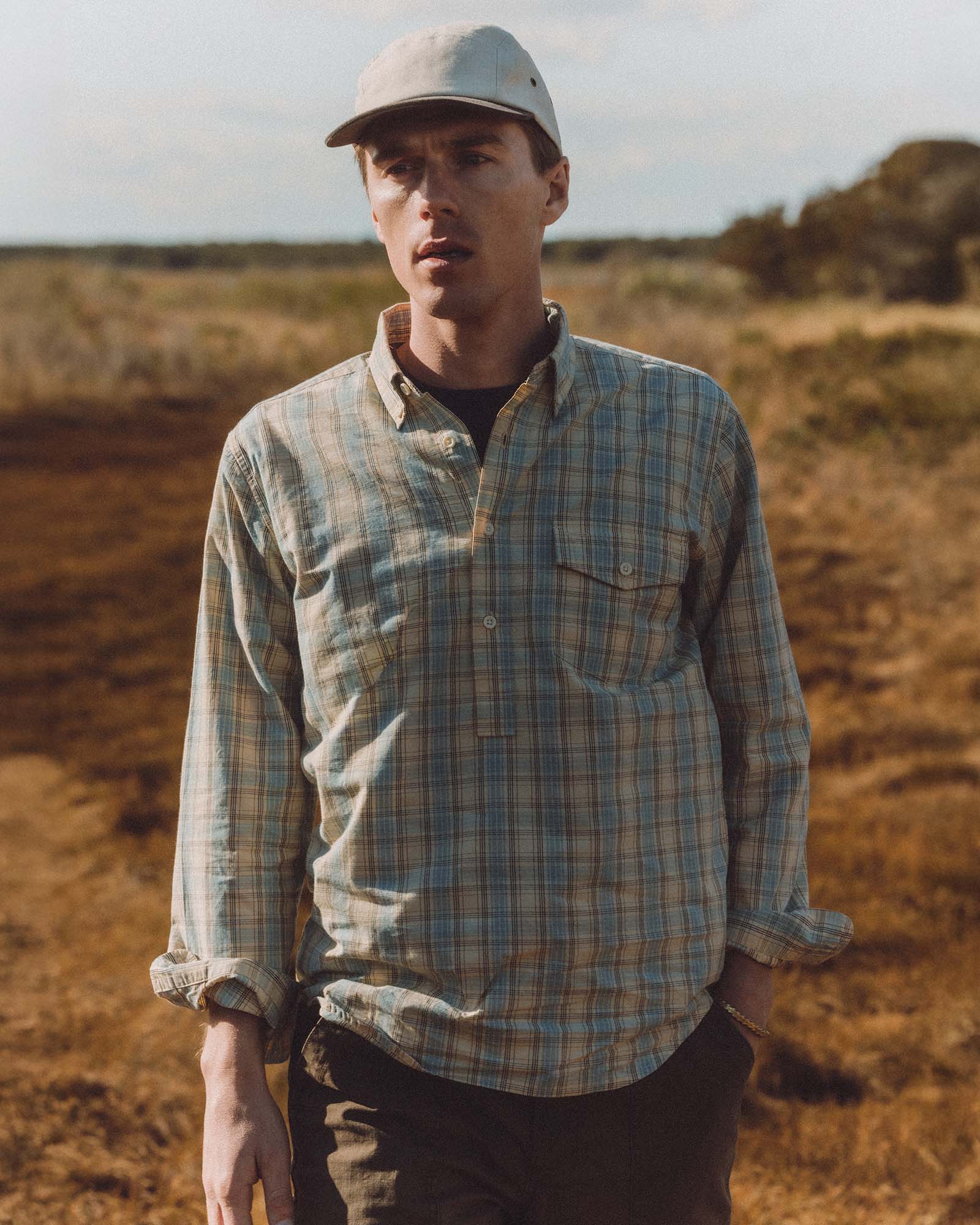 The Logan Popover in Blue Sky Plaid - Image 2