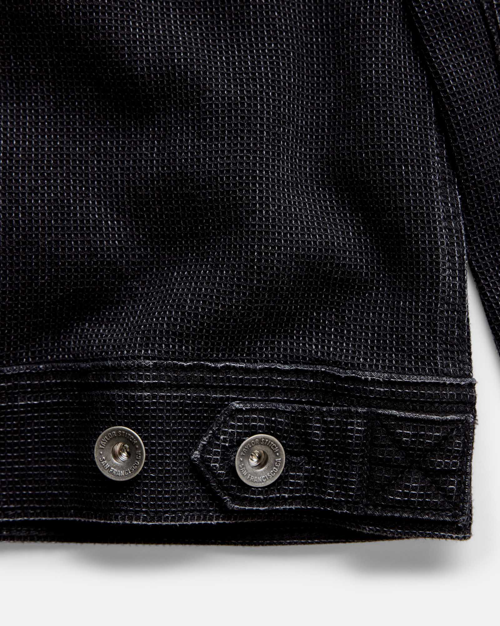 The Long Haul Jacket in Black Indigo Waffle - Image 8