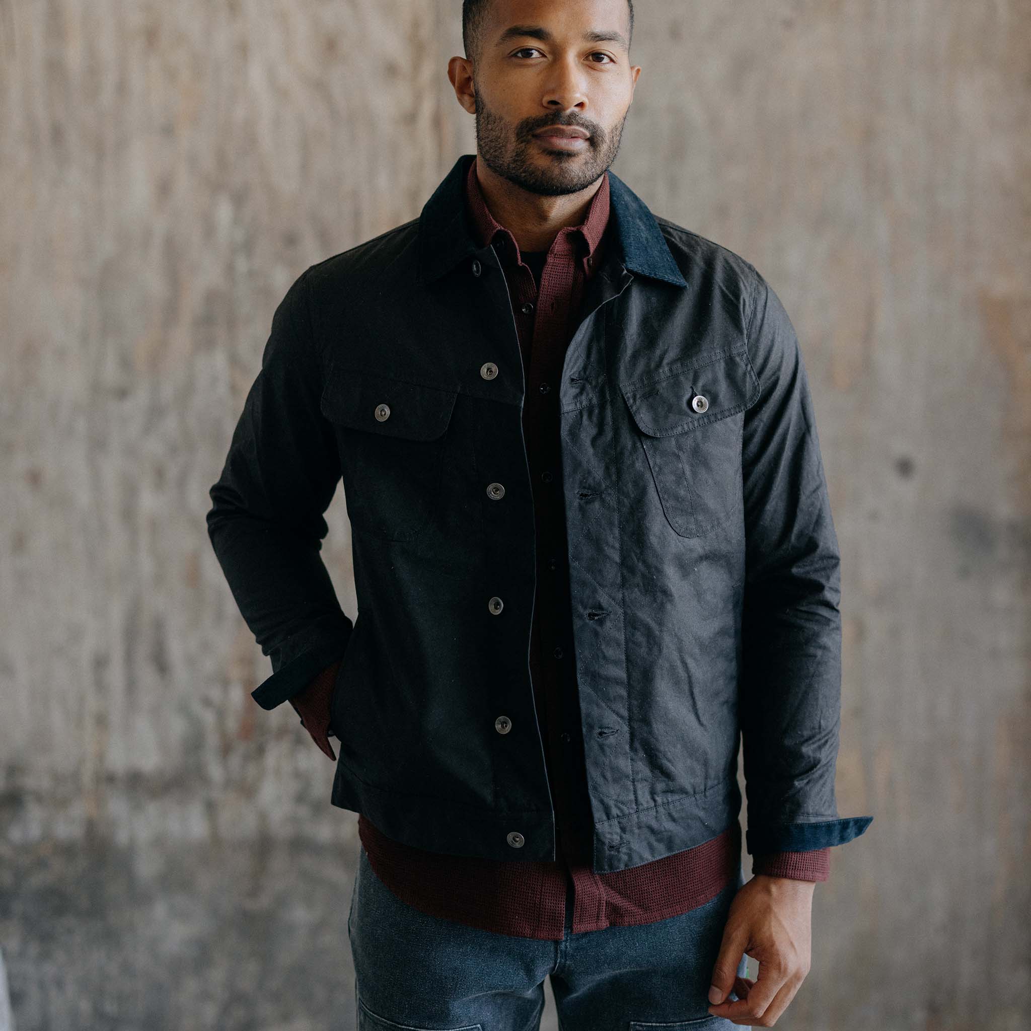 The Long Haul Jacket in Coal Waxed Canvas - Image 2