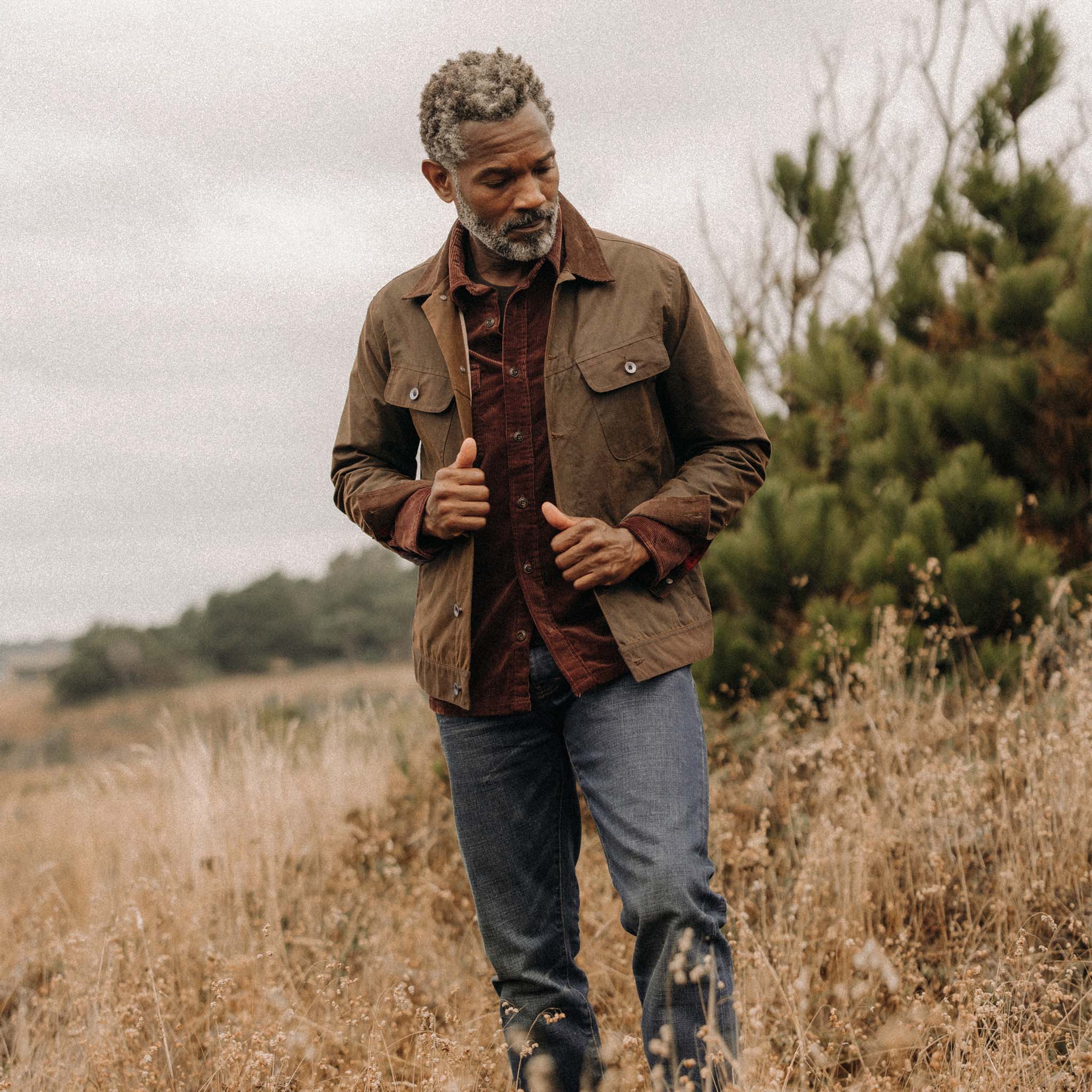 The Long Haul Jacket in Dark Khaki Waxed Canvas - Image 2