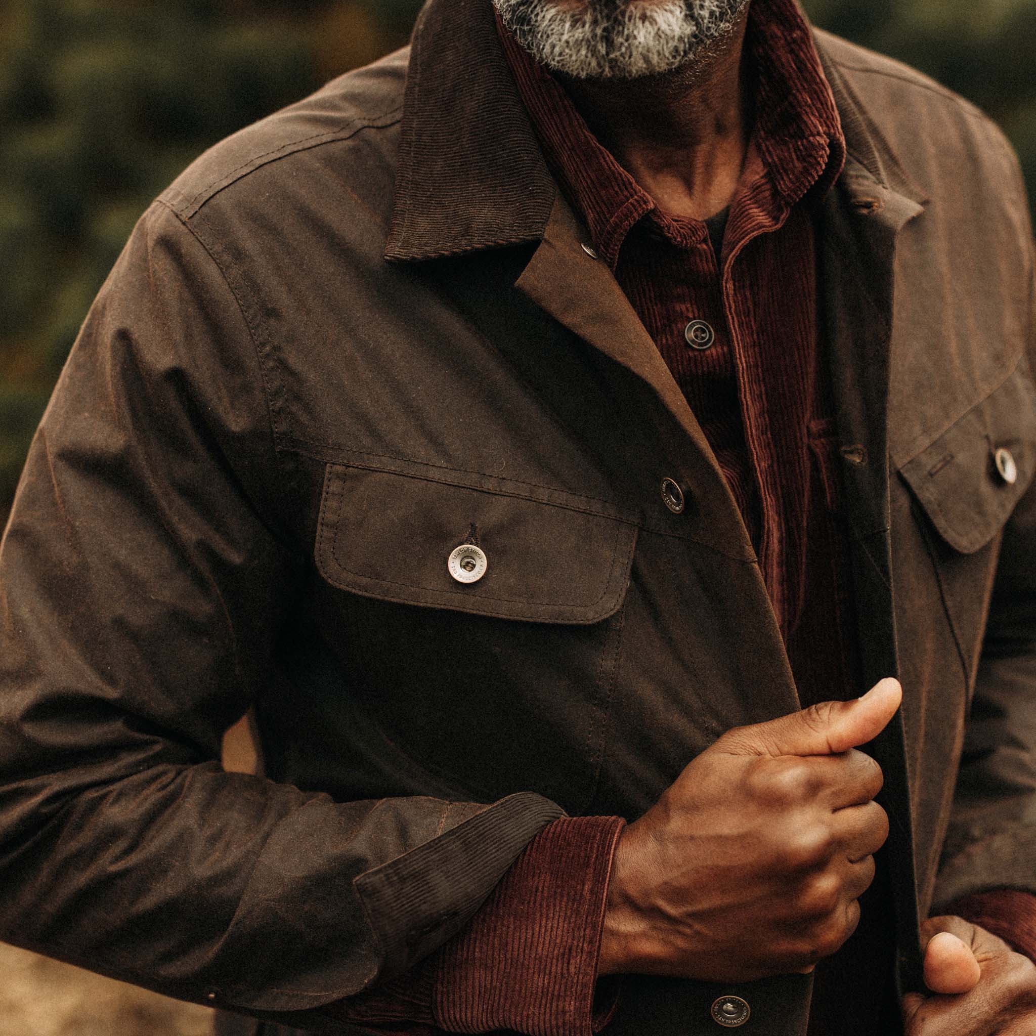 The Long Haul Jacket in Dark Khaki Waxed Canvas - Image 3