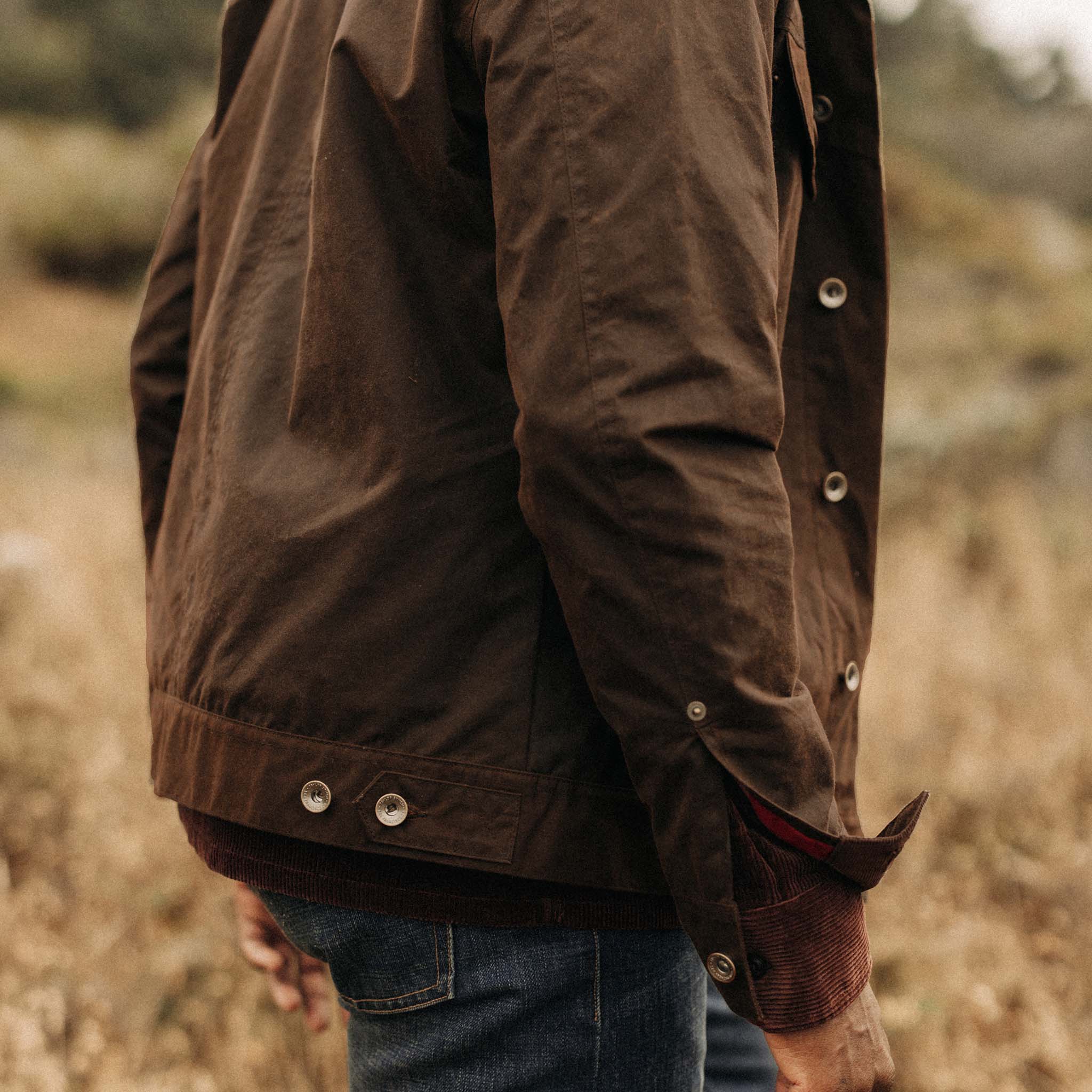 The Long Haul Jacket in Dark Khaki Waxed Canvas - Image 4