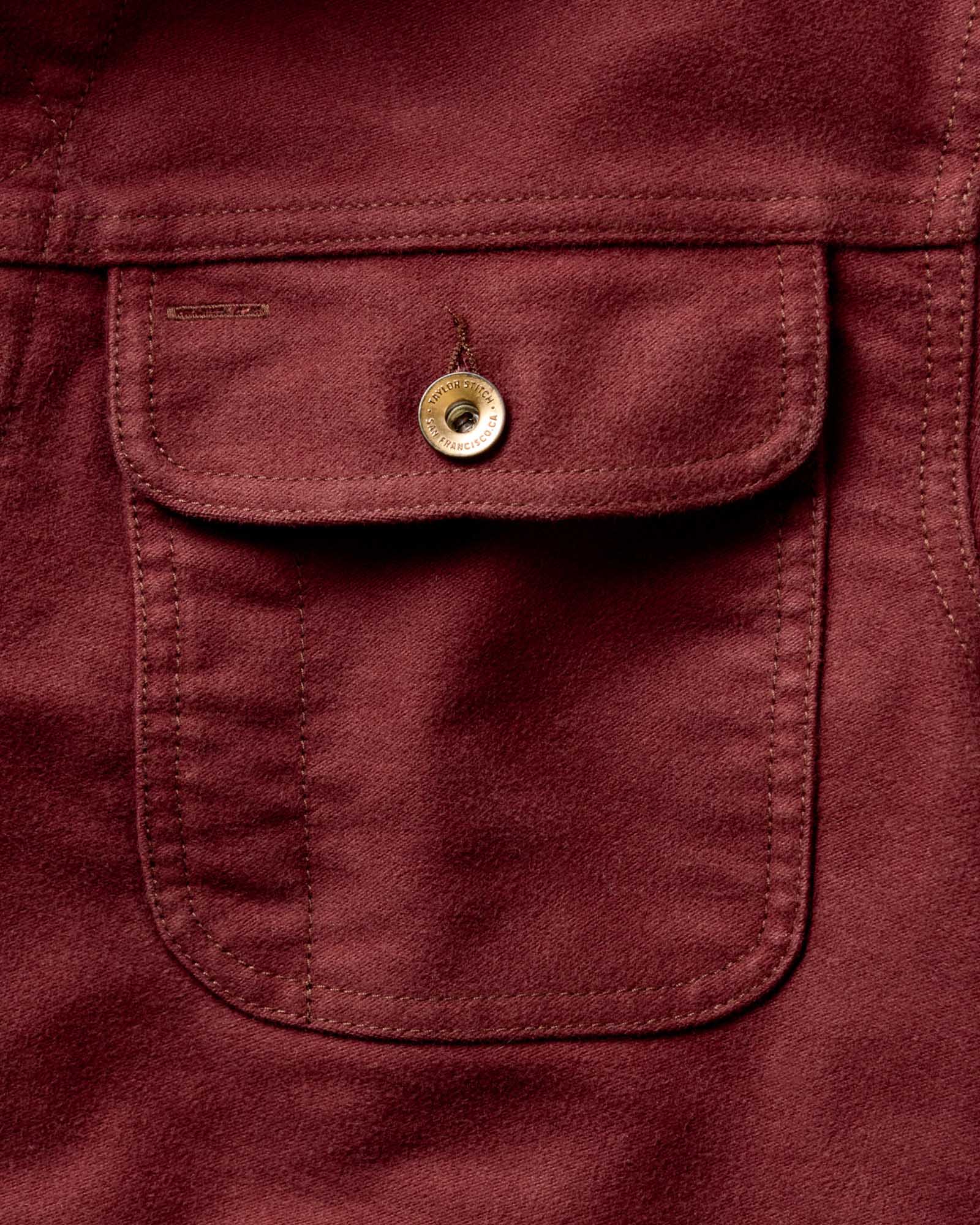The Long Haul Jacket in Dried Cherry Moleskin - Image 6