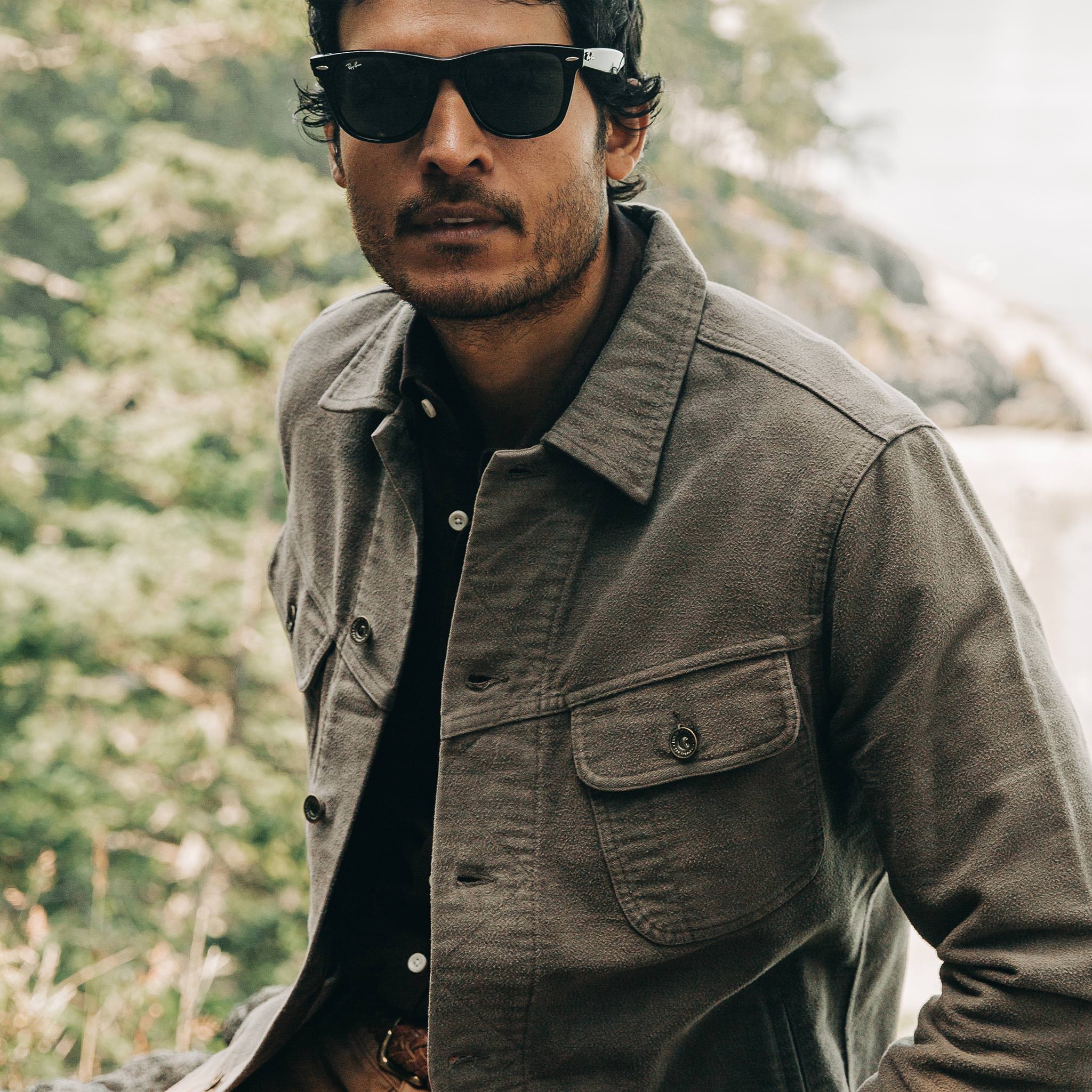 The Long Haul Jacket in Moss Brushed Reverse Sateen - Image 3