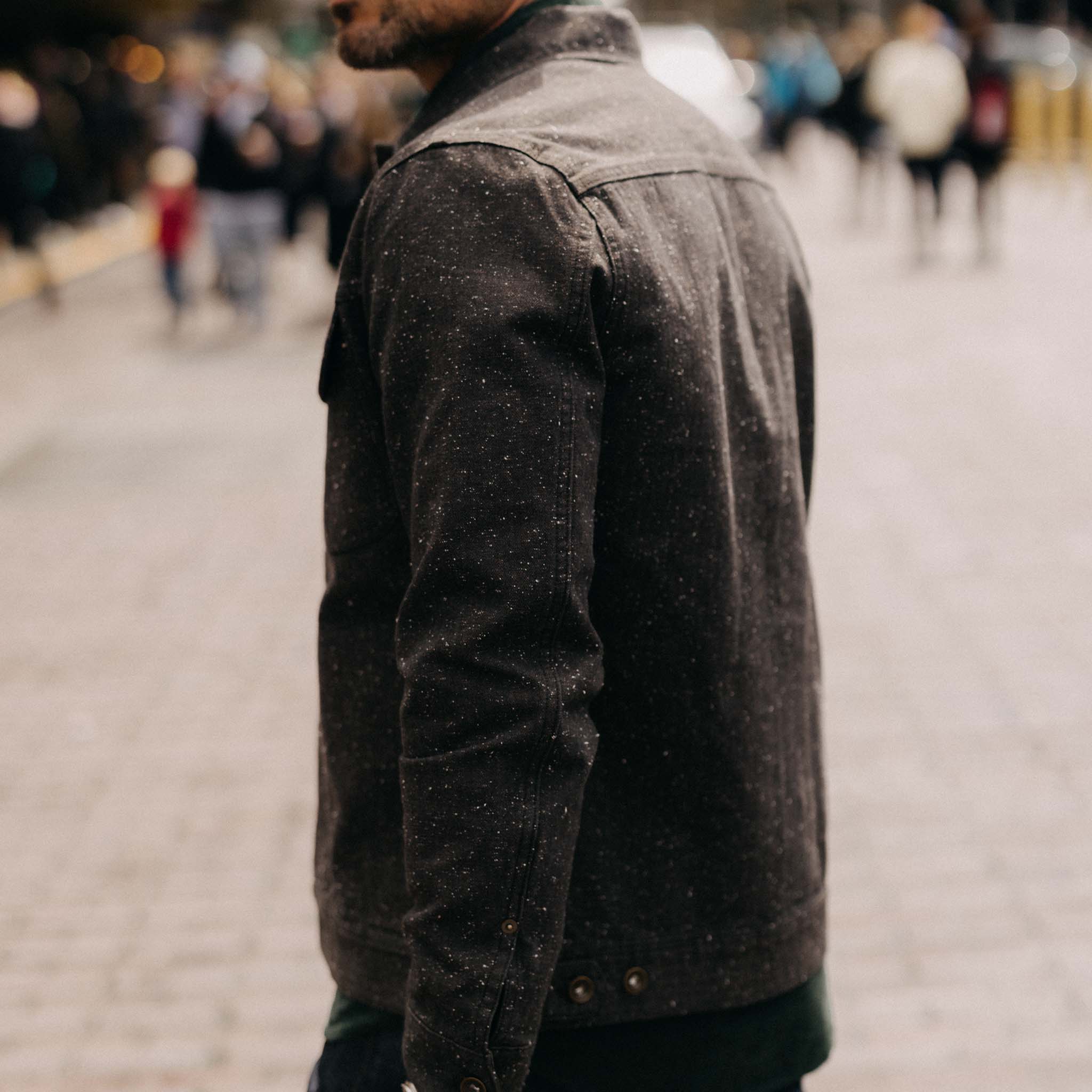 The Long Haul Jacket in Peat Nep Herringbone - Image 4