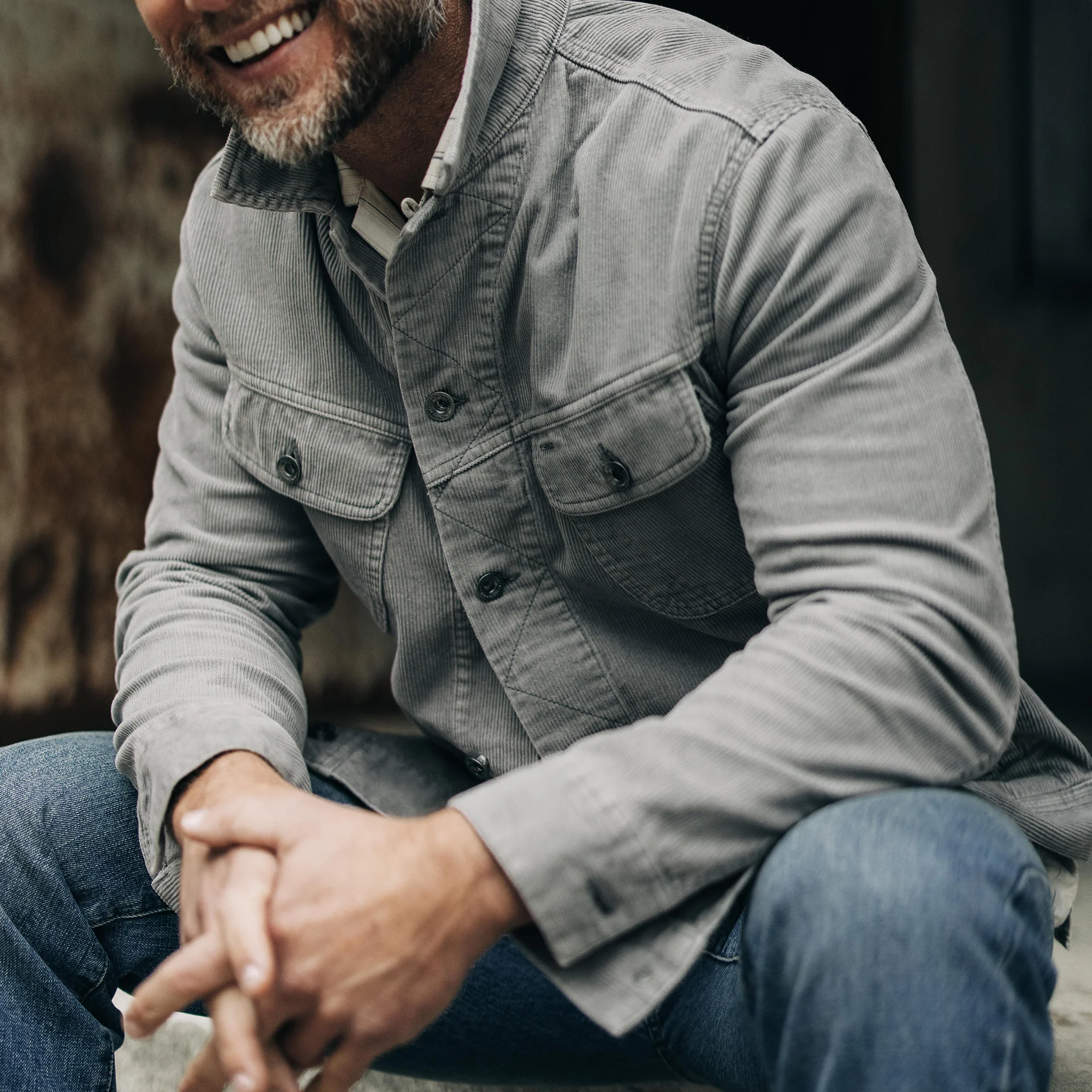 The Long Haul Jacket in Steeple Grey Cord - Image 3