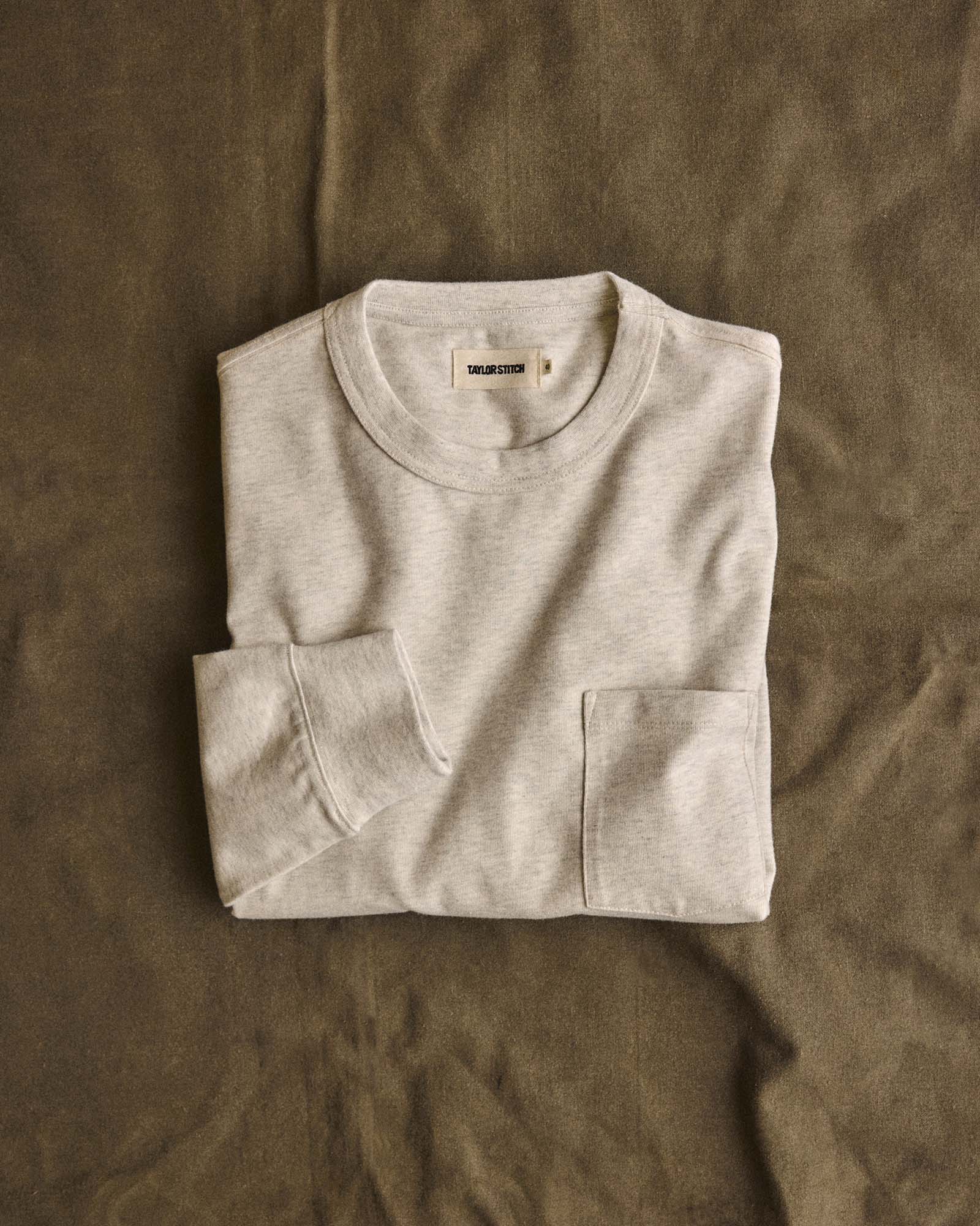 The Long Sleeve Shop Tee in Oat Twist - Image 2