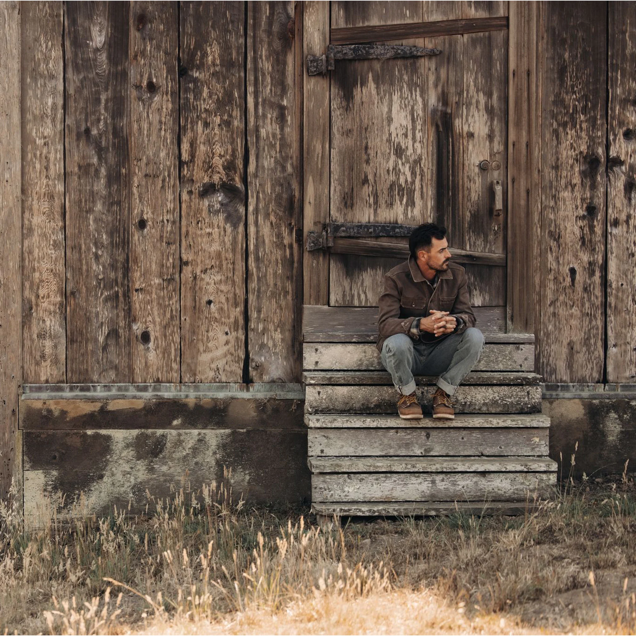 The Longshore Jacket in Aged Penny Chipped Canvas - Image 4