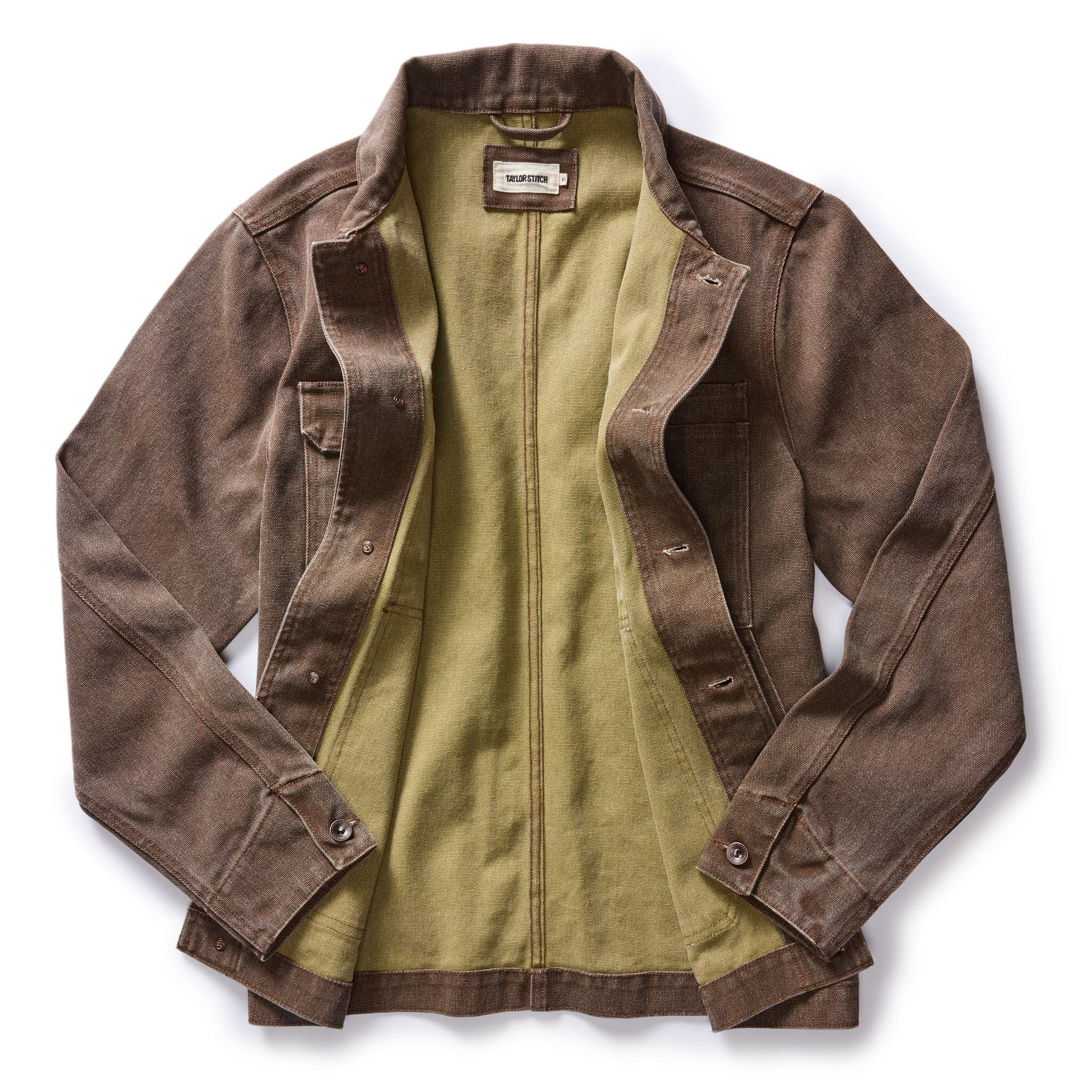 The Longshore Jacket in Aged Penny Chipped Canvas - Image 5