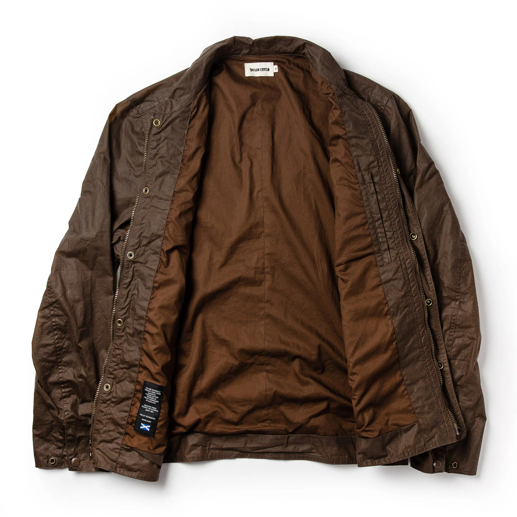 The Longshore Jacket in Dark Oak Waxed Canvas - Image 9