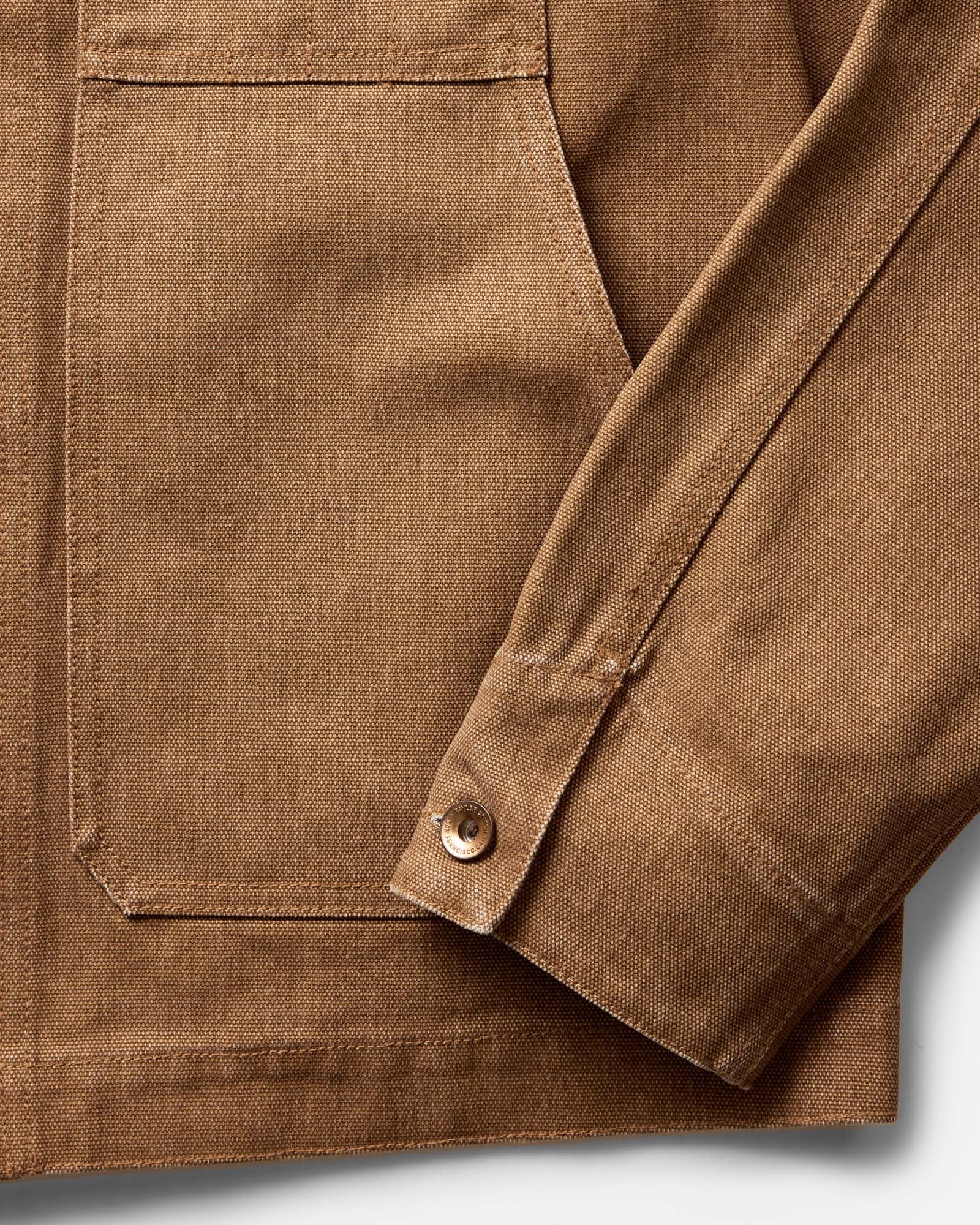 The Longshore Jacket in Tobacco Chipped Canvas - Image 6