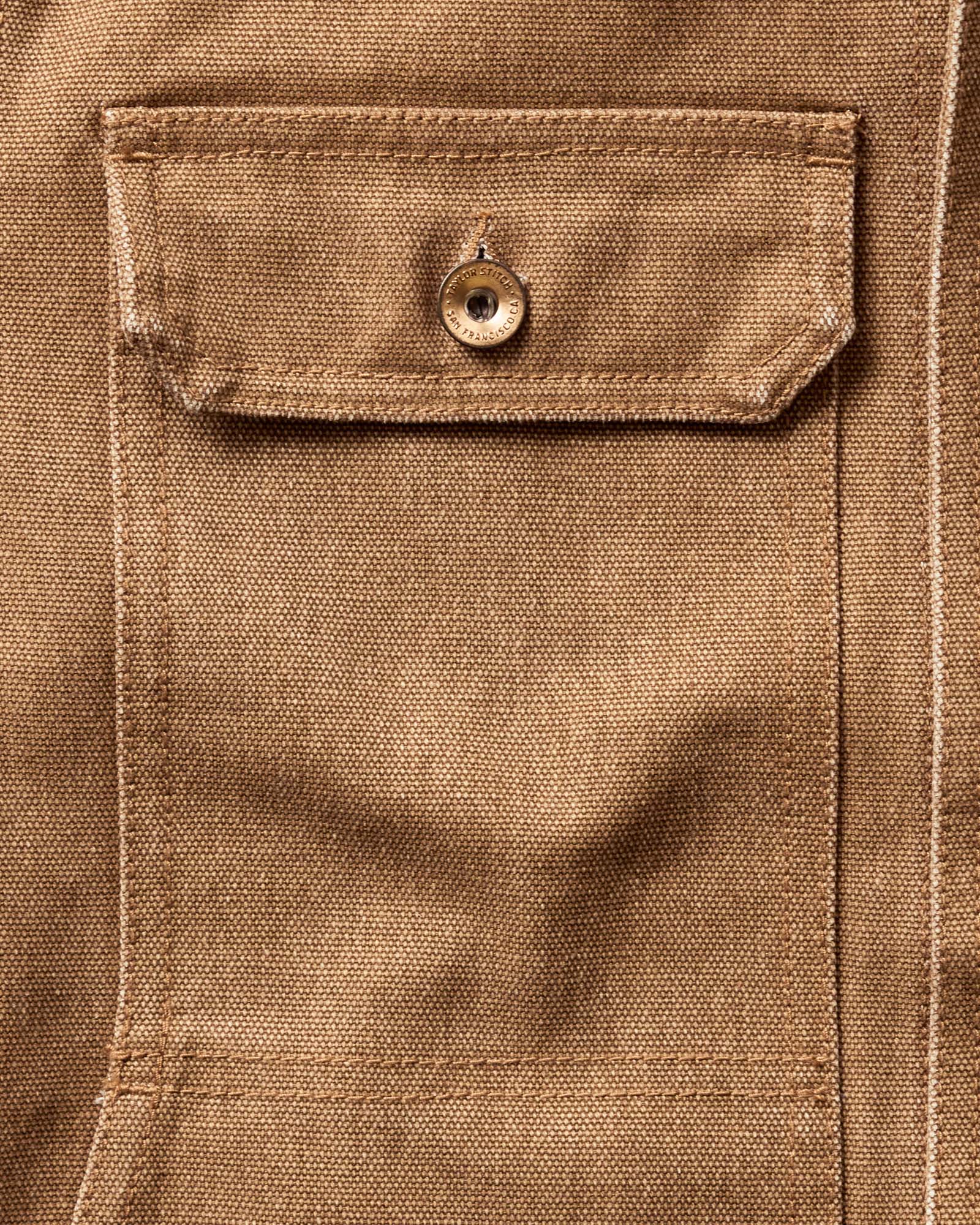 The Longshore Jacket in Tobacco Chipped Canvas - Image 7
