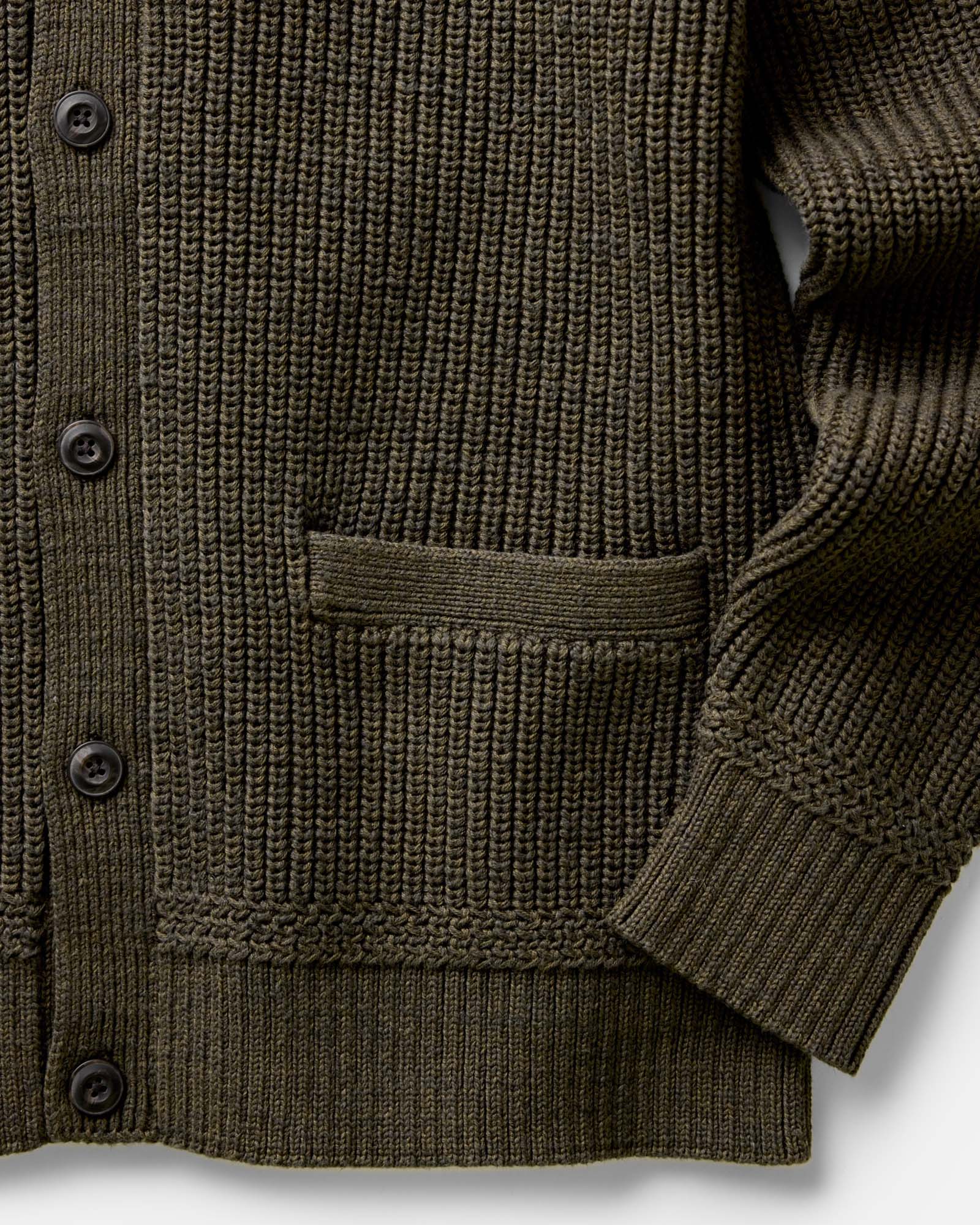 The Mariner Cardigan in Heather Loden Slub - Image 6