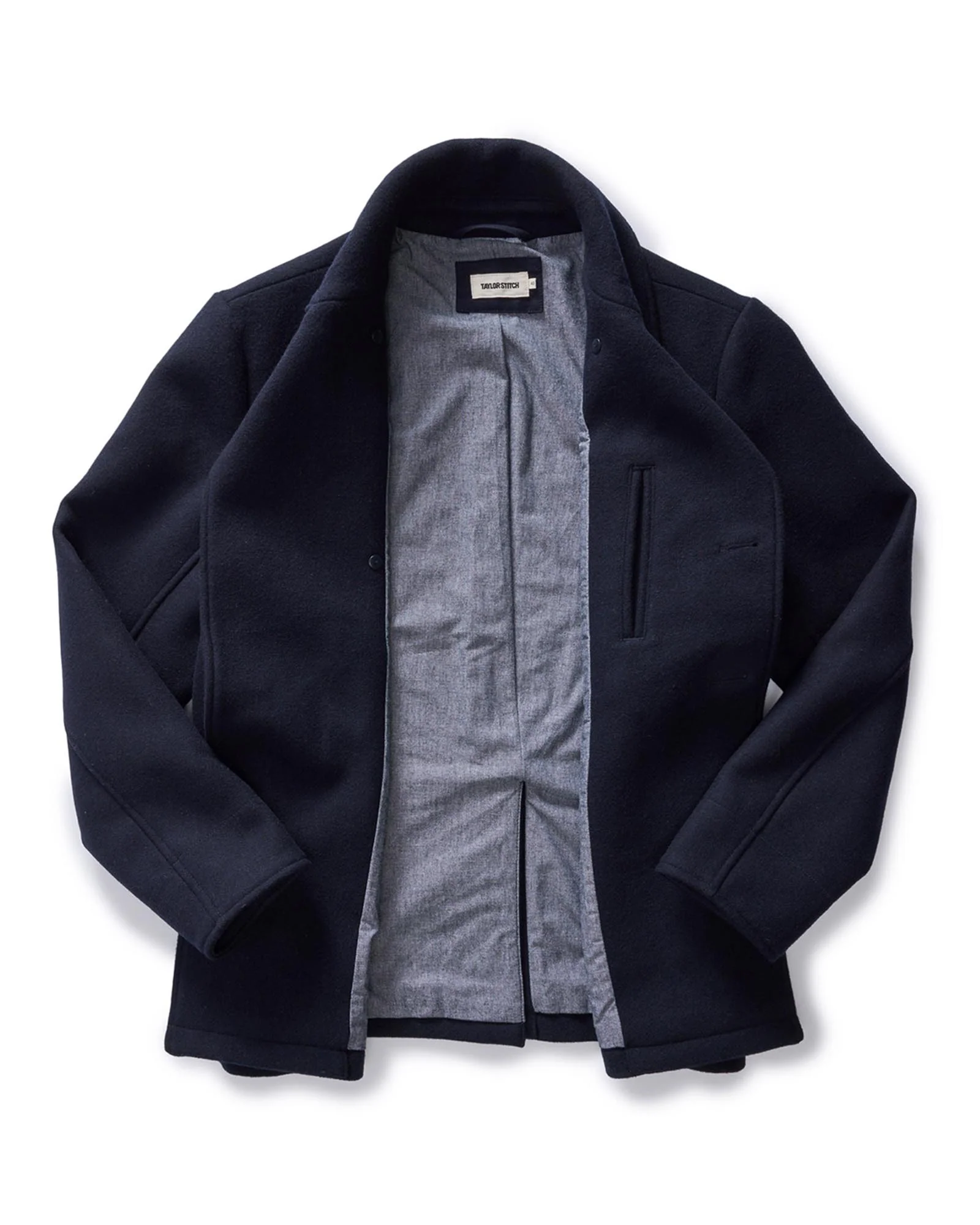 The Mariner Coat in Dark Navy Wool - Image 5