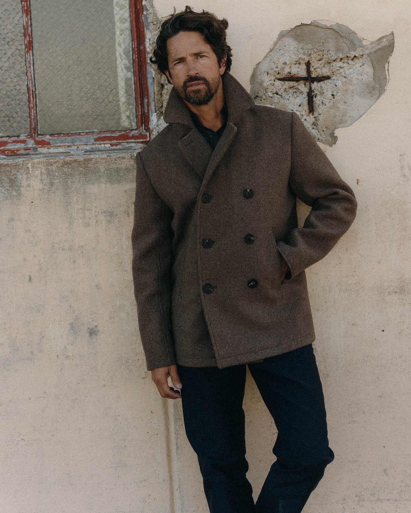 The Mariner Coat in Sable Melton Wool - Image 4