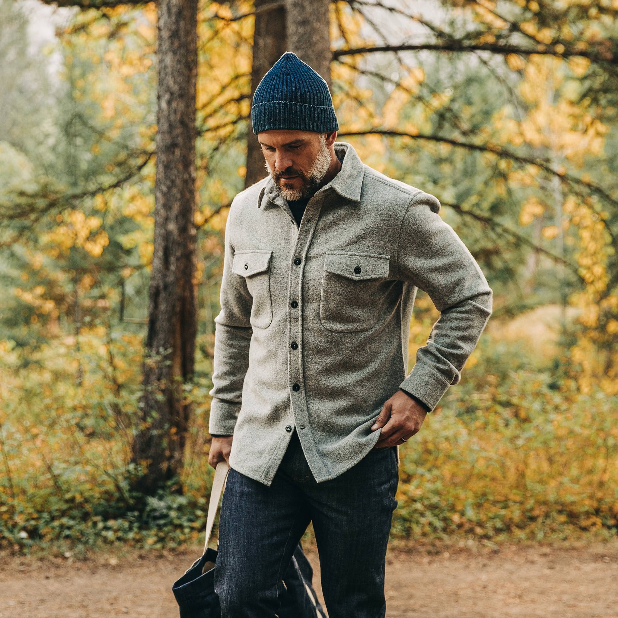 The Maritime Shirt Jacket in Ash Donegal - Image 2