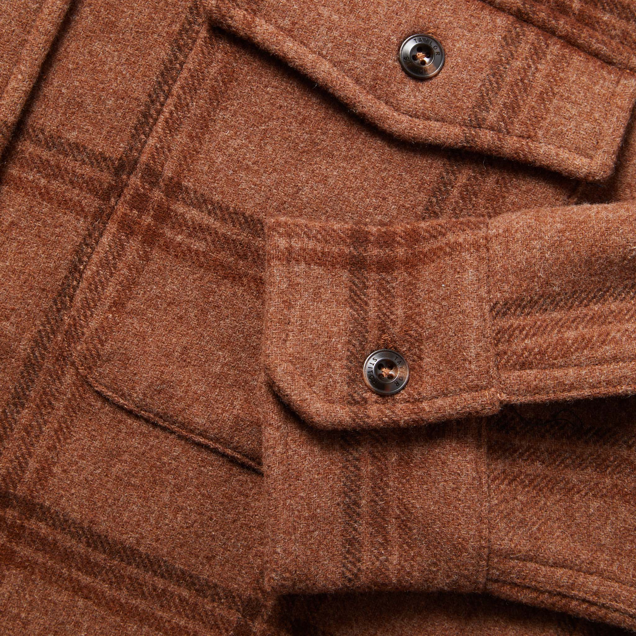 The Maritime Shirt Jacket in Espresso Plaid Wool - Image 8
