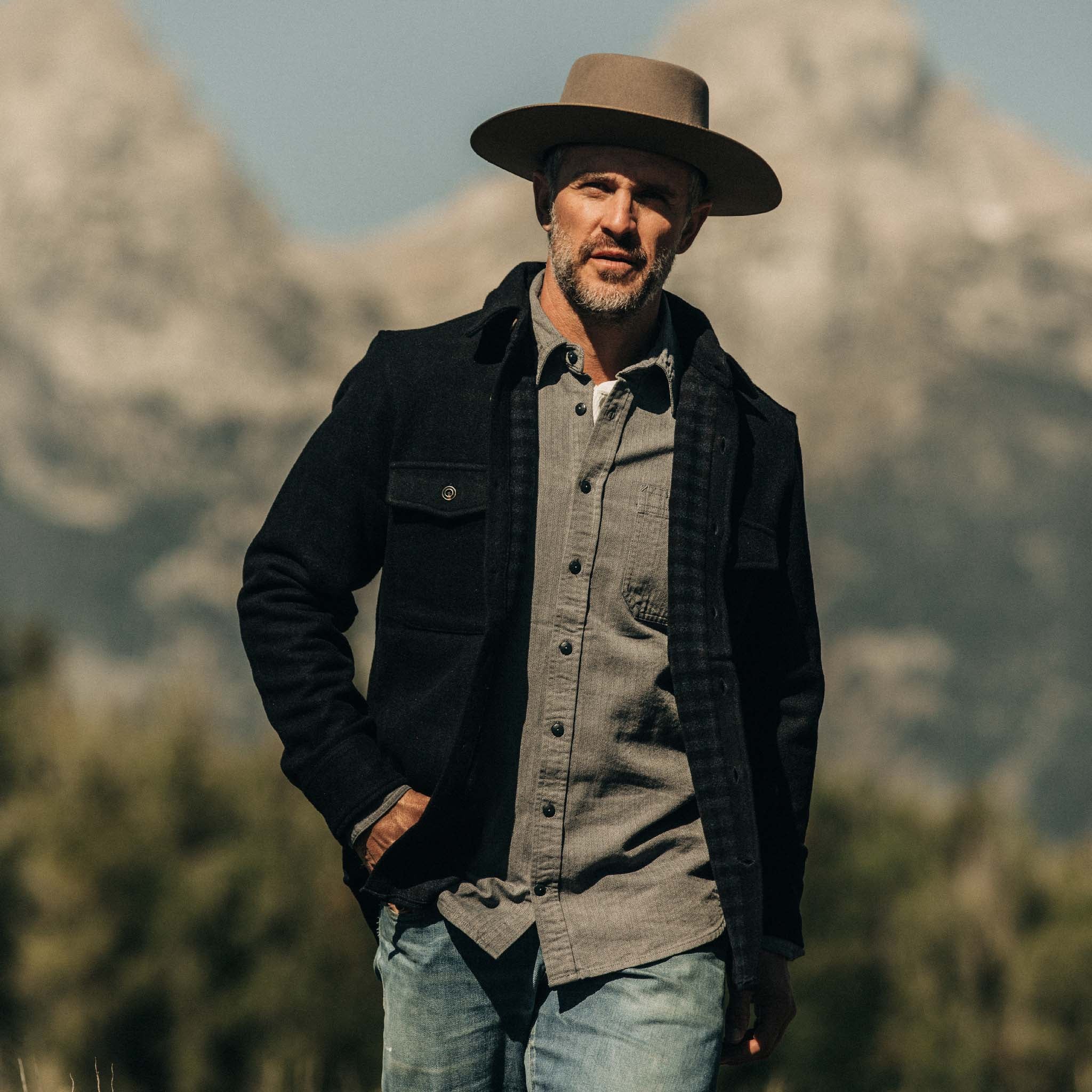 The Maritime Shirt Jacket in Navy Wool - Image 2