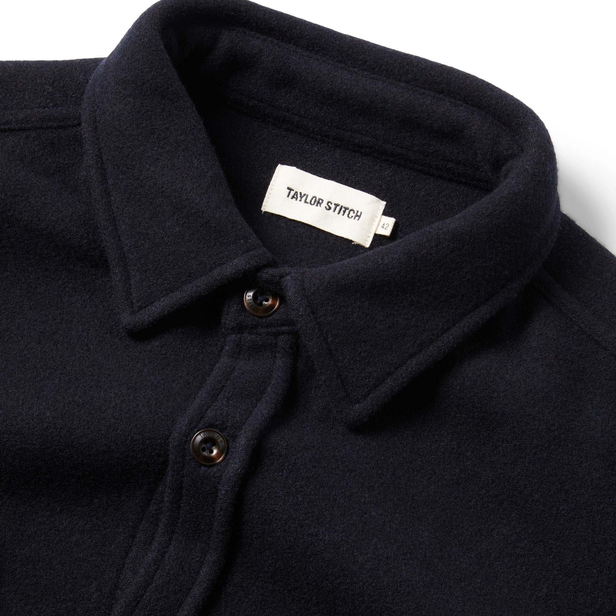 The Maritime Shirt Jacket in Navy Wool - Image 6