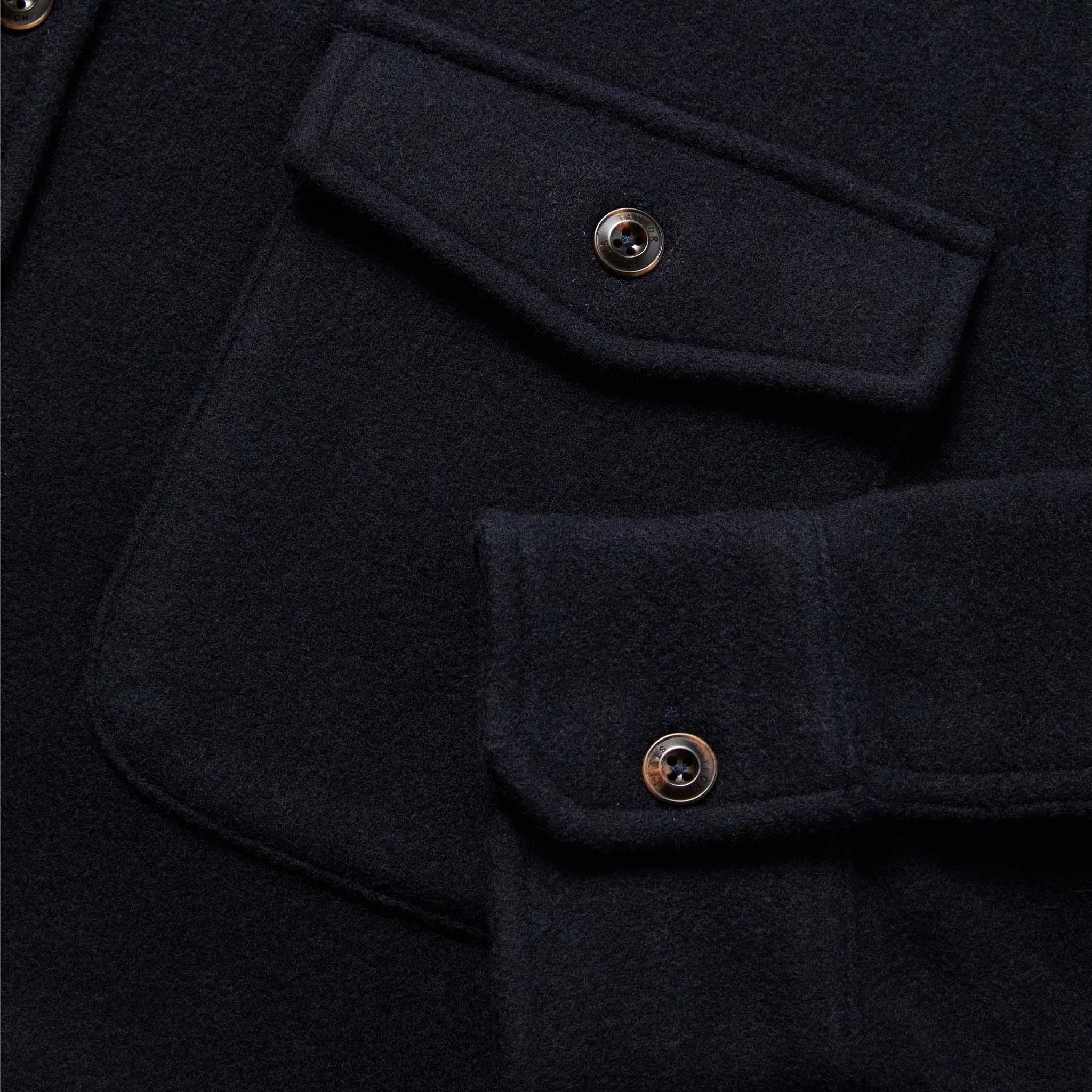 The Maritime Shirt Jacket in Navy Wool - Image 8