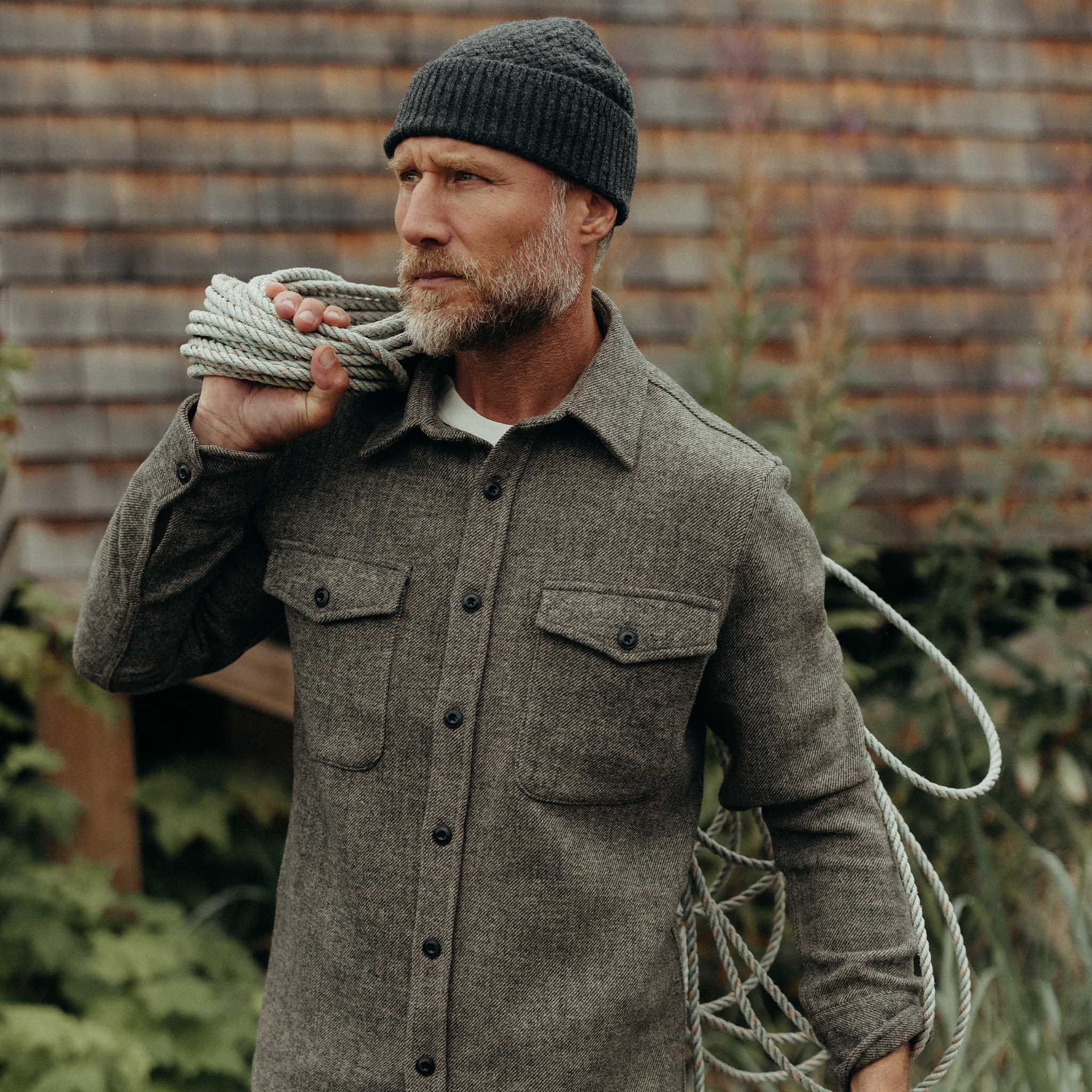 The Maritime Shirt Jacket in Ash Twill - Image 2