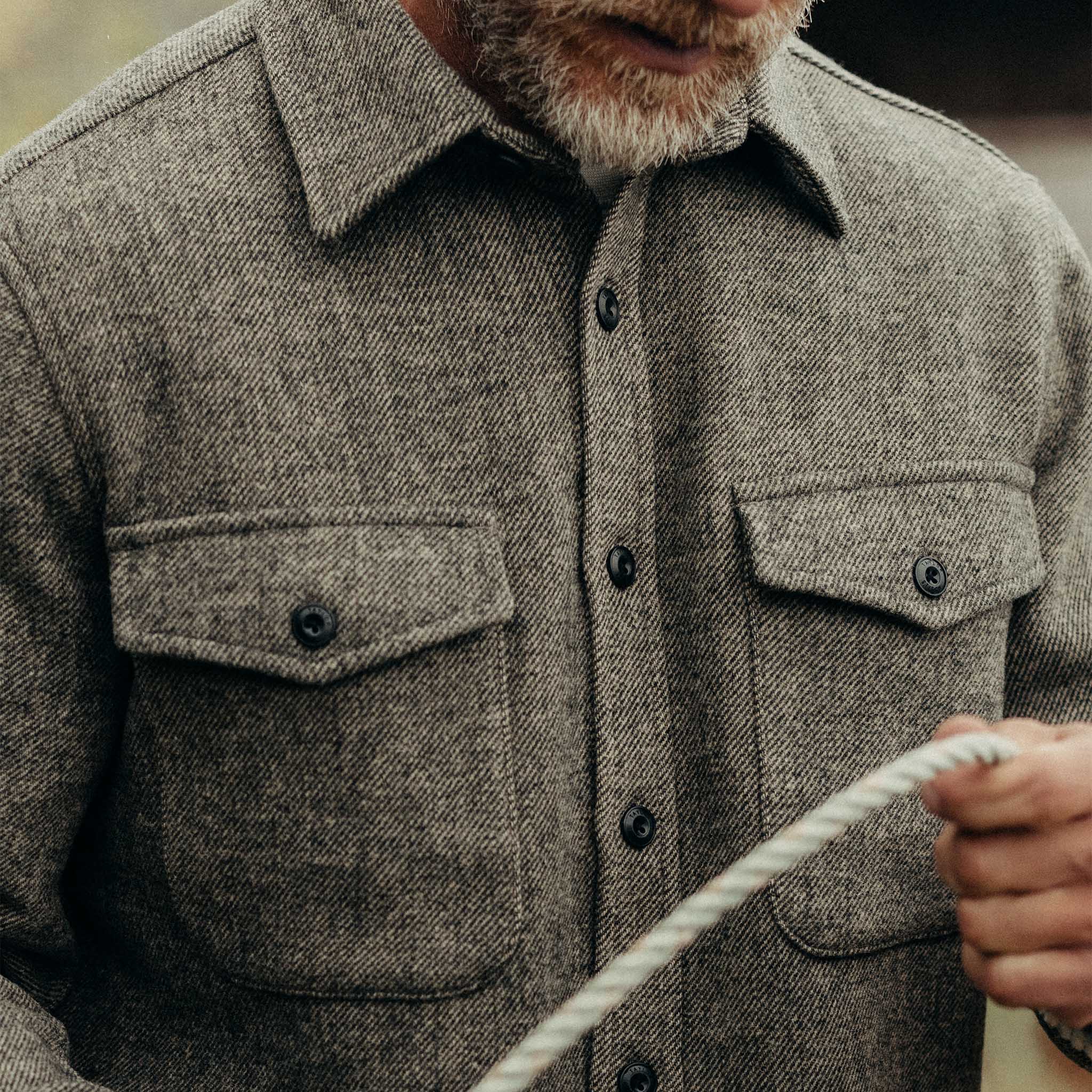 The Maritime Shirt Jacket in Ash Twill - Image 3