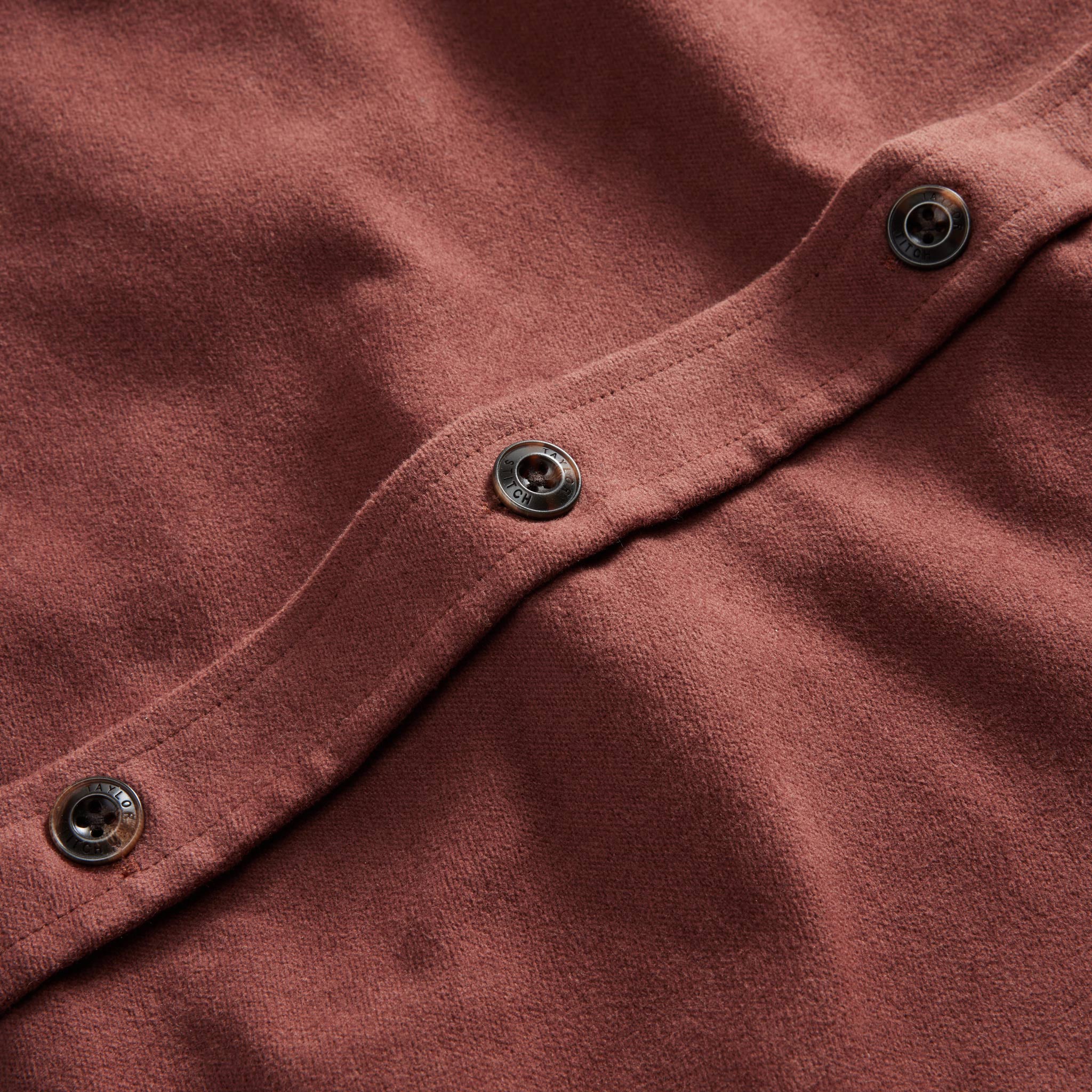 The Maritime Shirt Jacket in Black Cherry Moleskin - Image 8