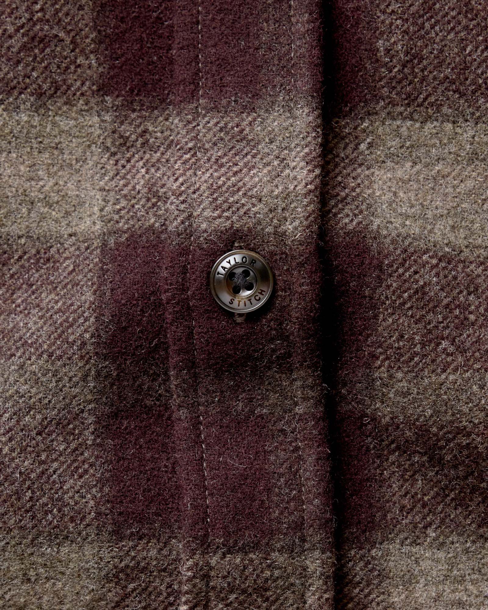 The Maritime Shirt Jacket in Burgundy Plaid Wool - Image 5