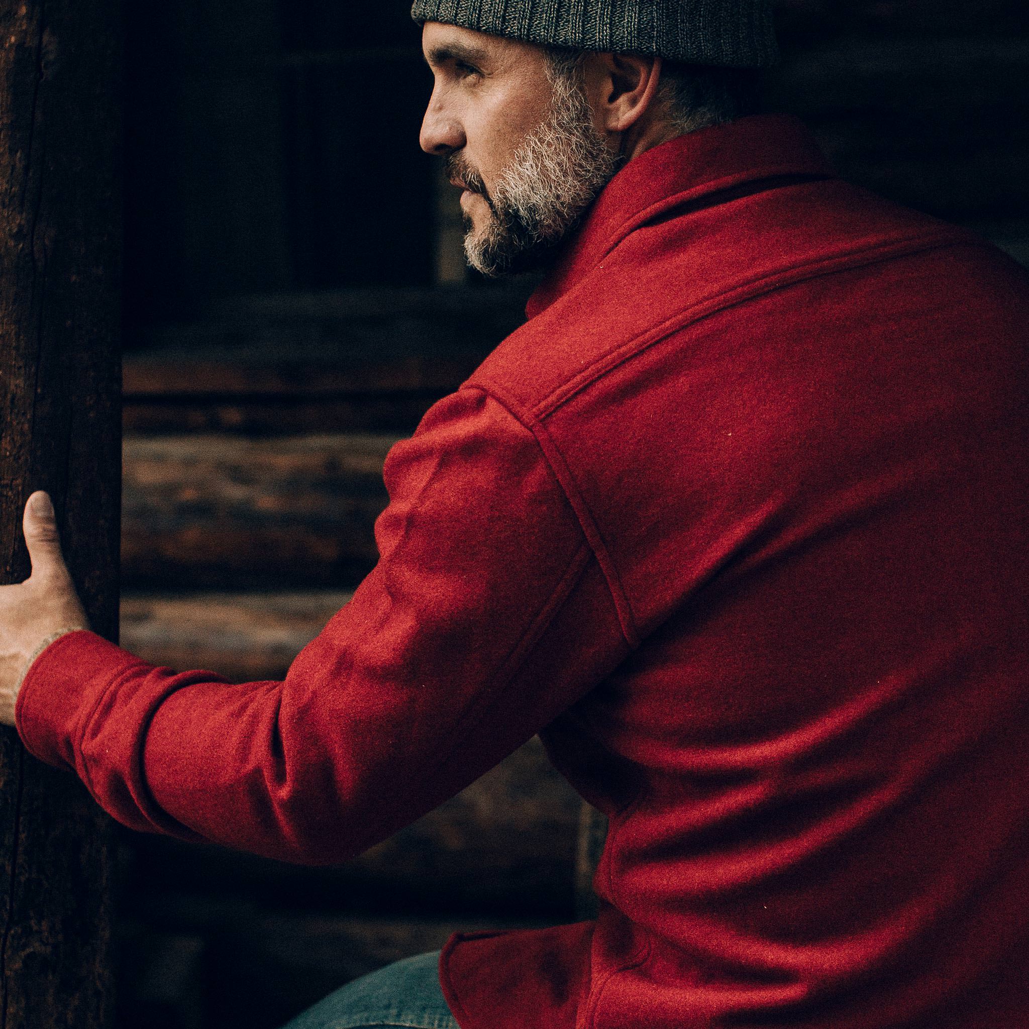 The Maritime Shirt Jacket in Clifford Red - Image 5