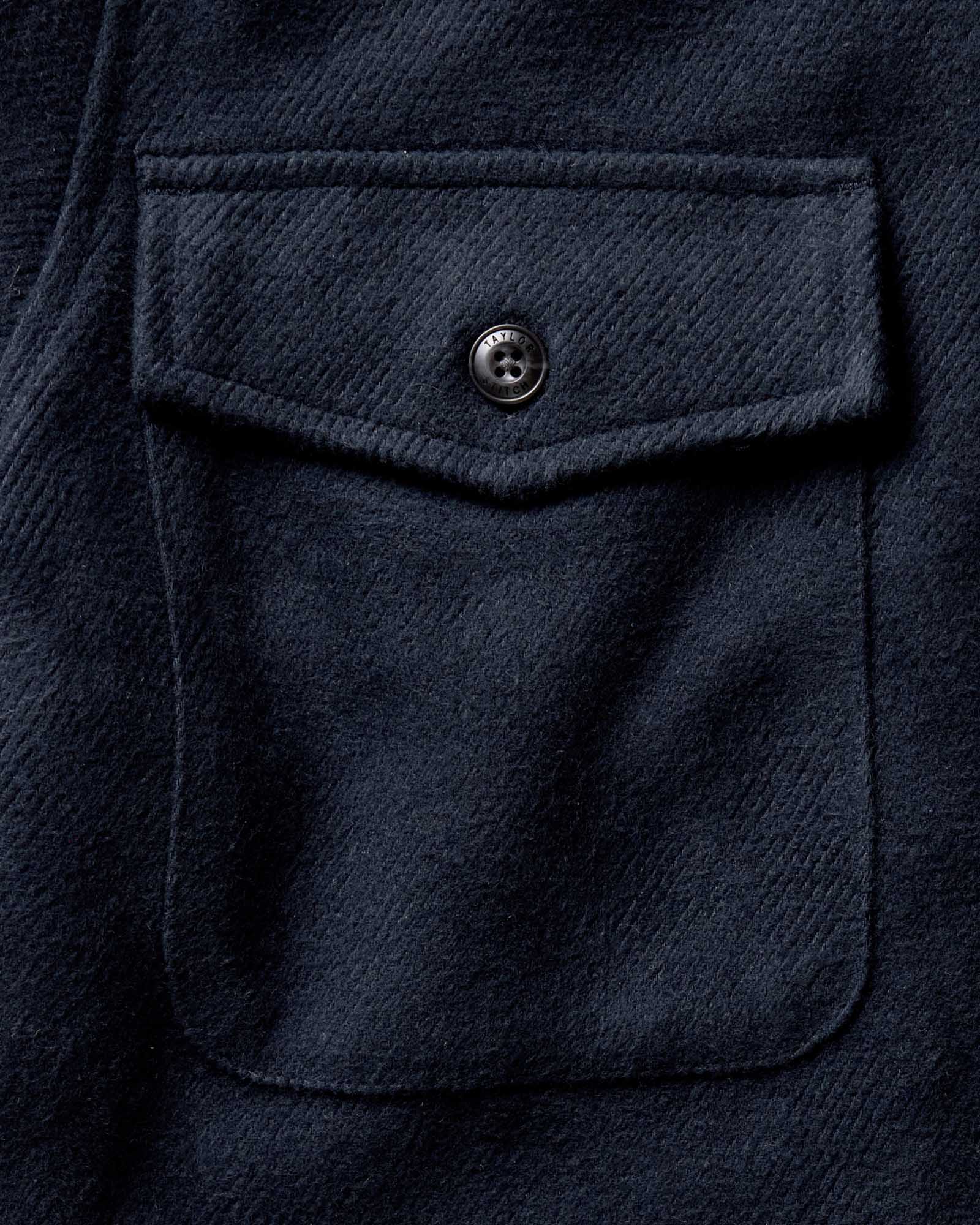 The Maritime Shirt Jacket in Dark Navy Moleskin Twill - Image 6