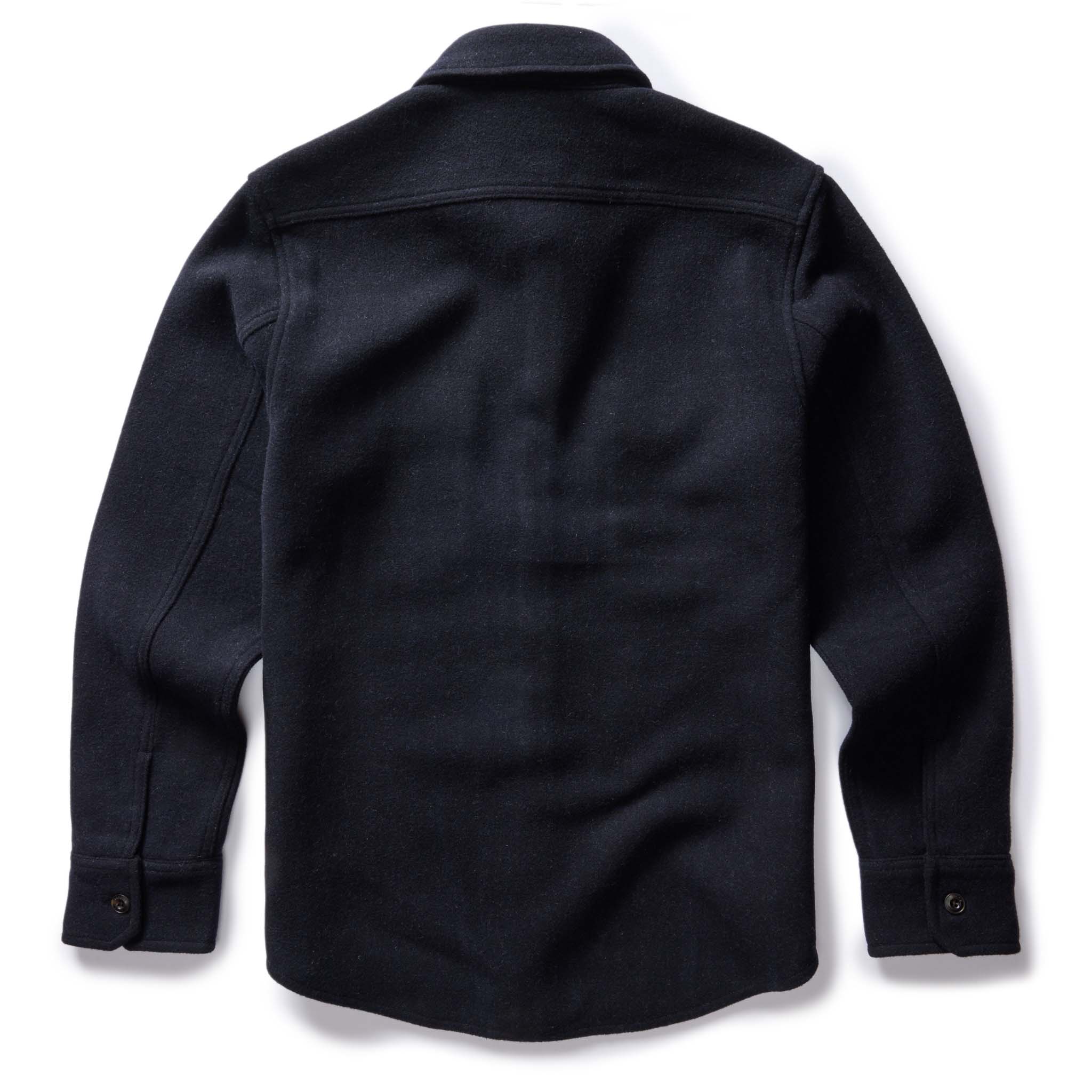 The Maritime Shirt Jacket in Dark Navy Wool - Image 6