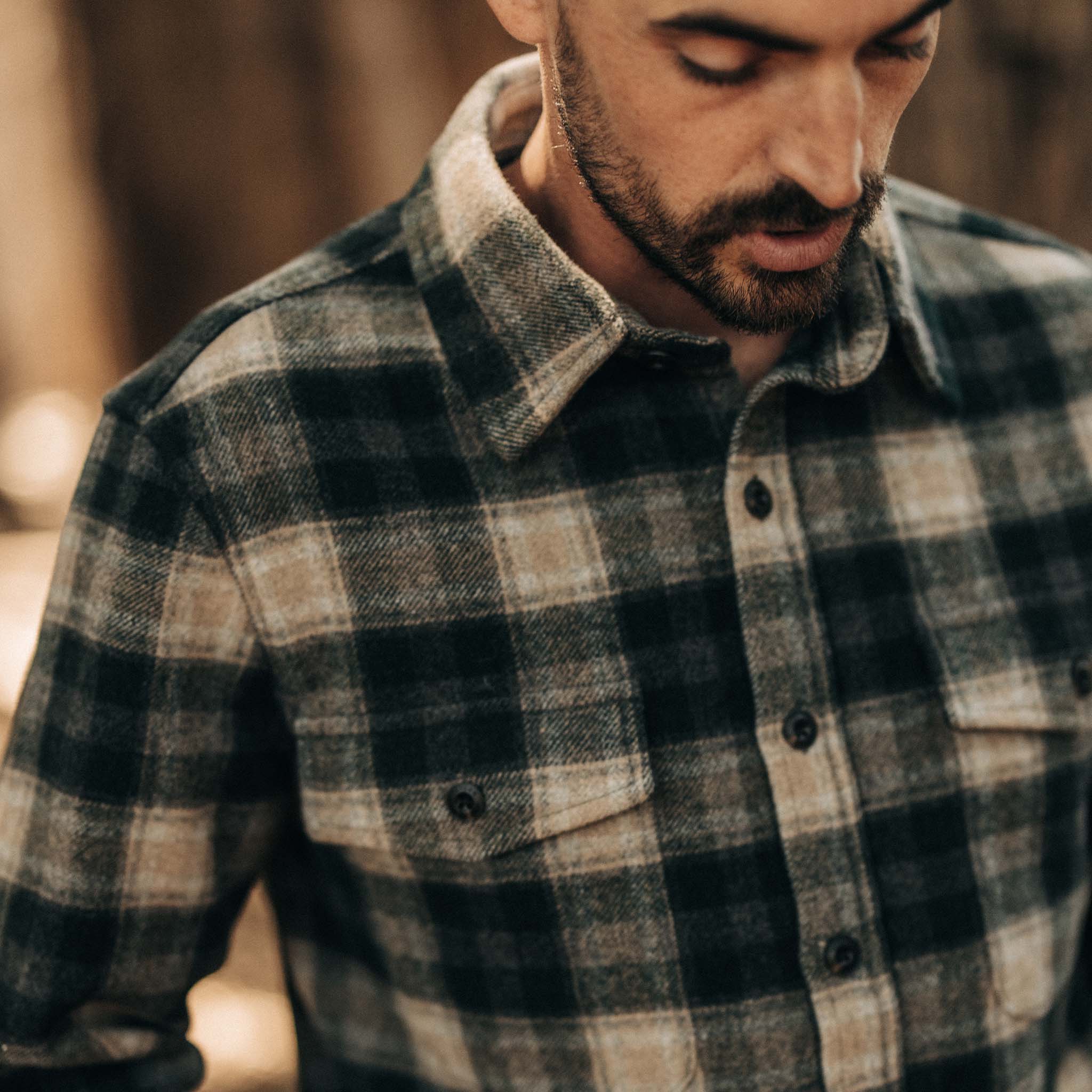 The Maritime Shirt Jacket in Dried Pine Plaid - Image 3