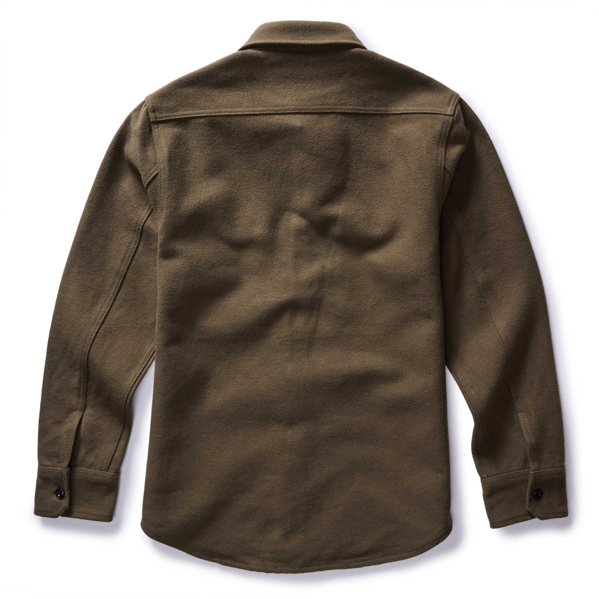 The Maritime Shirt Jacket in Fatigue Olive Moleskin Twill - Image 6