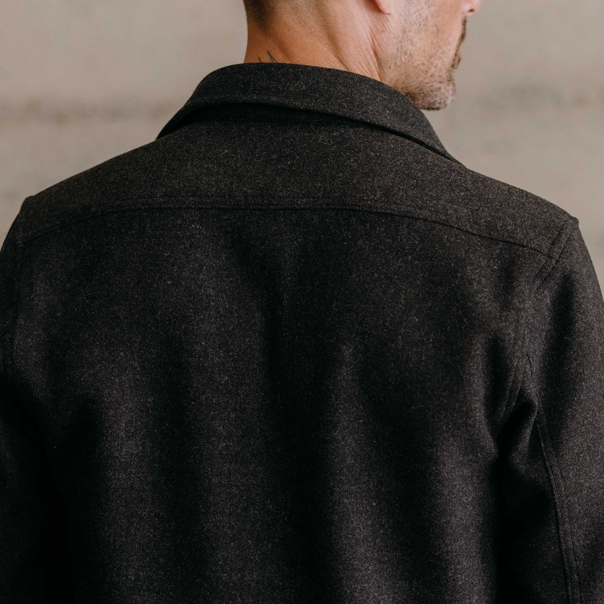The Maritime Shirt Jacket in Heather Charcoal - Image 3