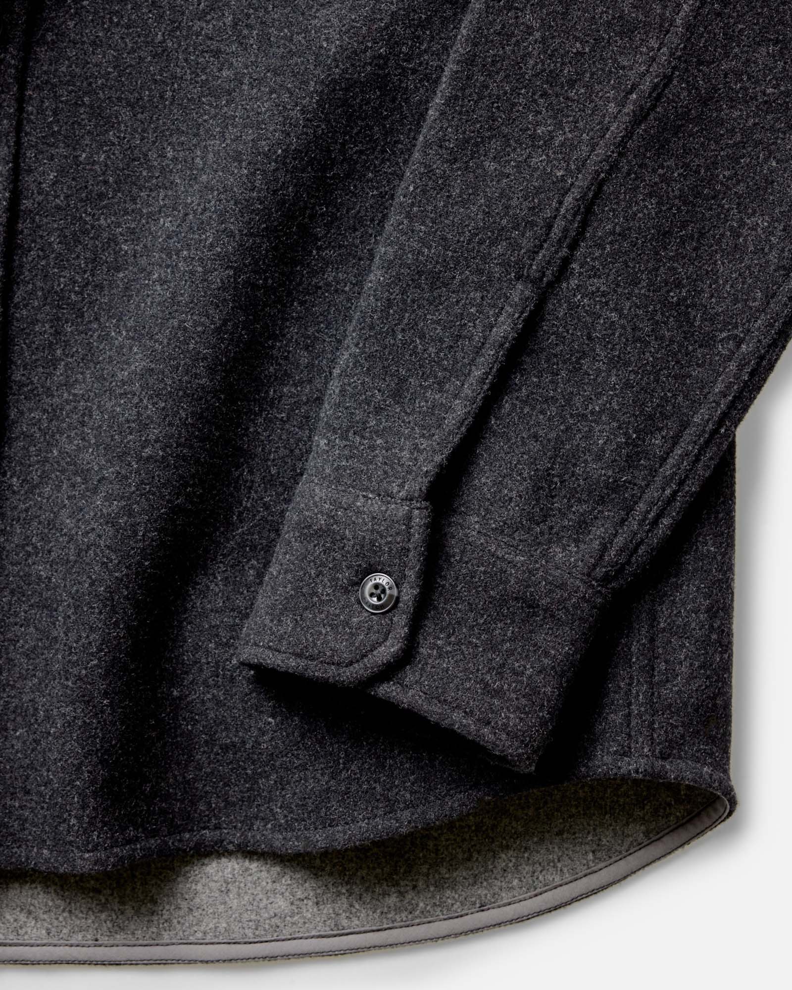 The Maritime Shirt Jacket in Heather Charcoal Wool - Image 7