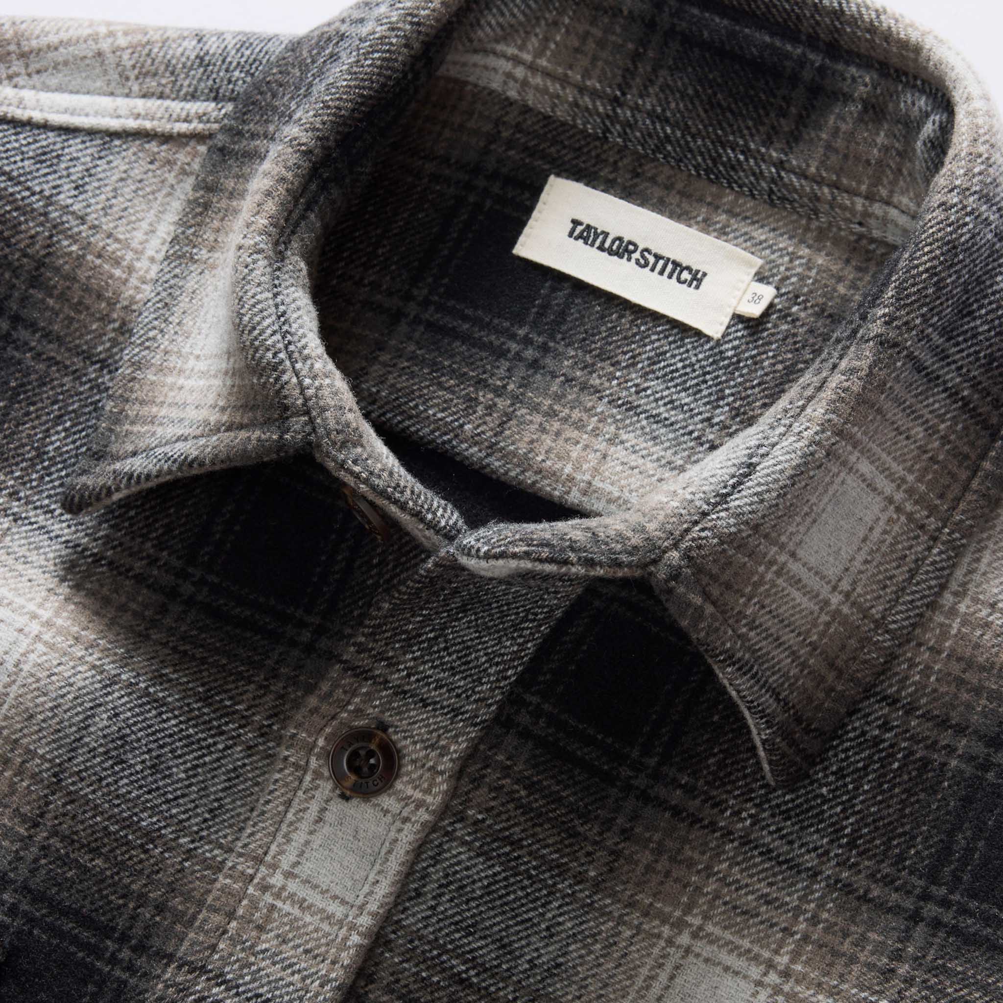 The Maritime Shirt Jacket in Olive Plaid - Image 5