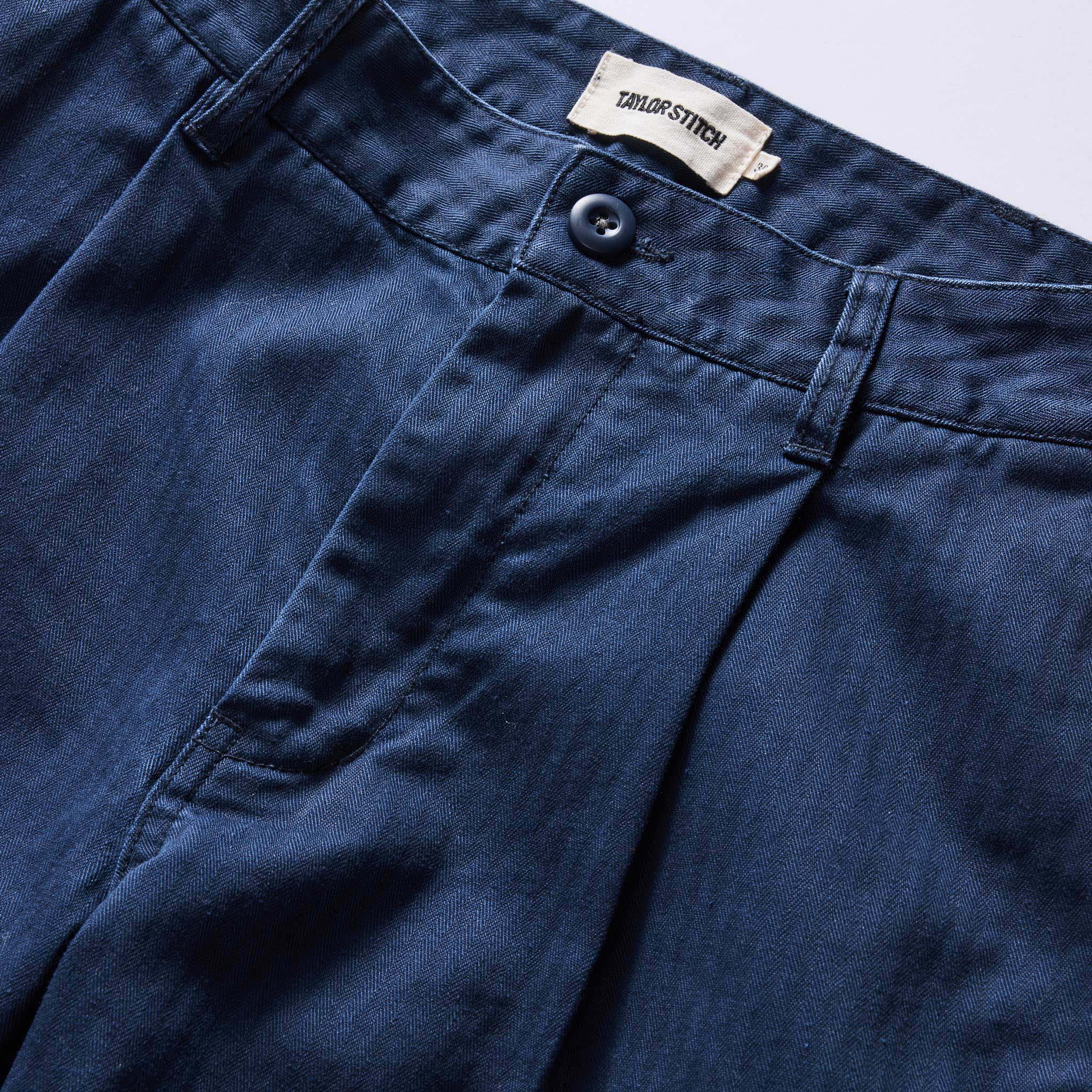 The Matlow Pant in Dark Navy Herringbone - Image 8