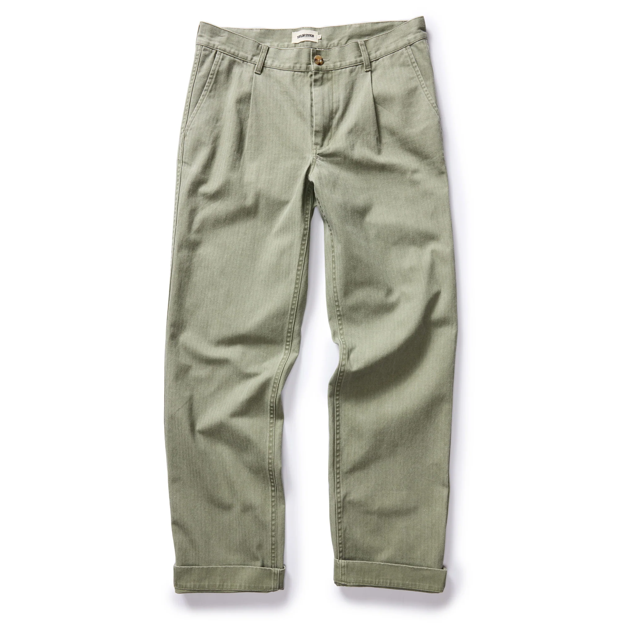 The Matlow Pant in Dried Sage Pigment Herringbone - Image 5