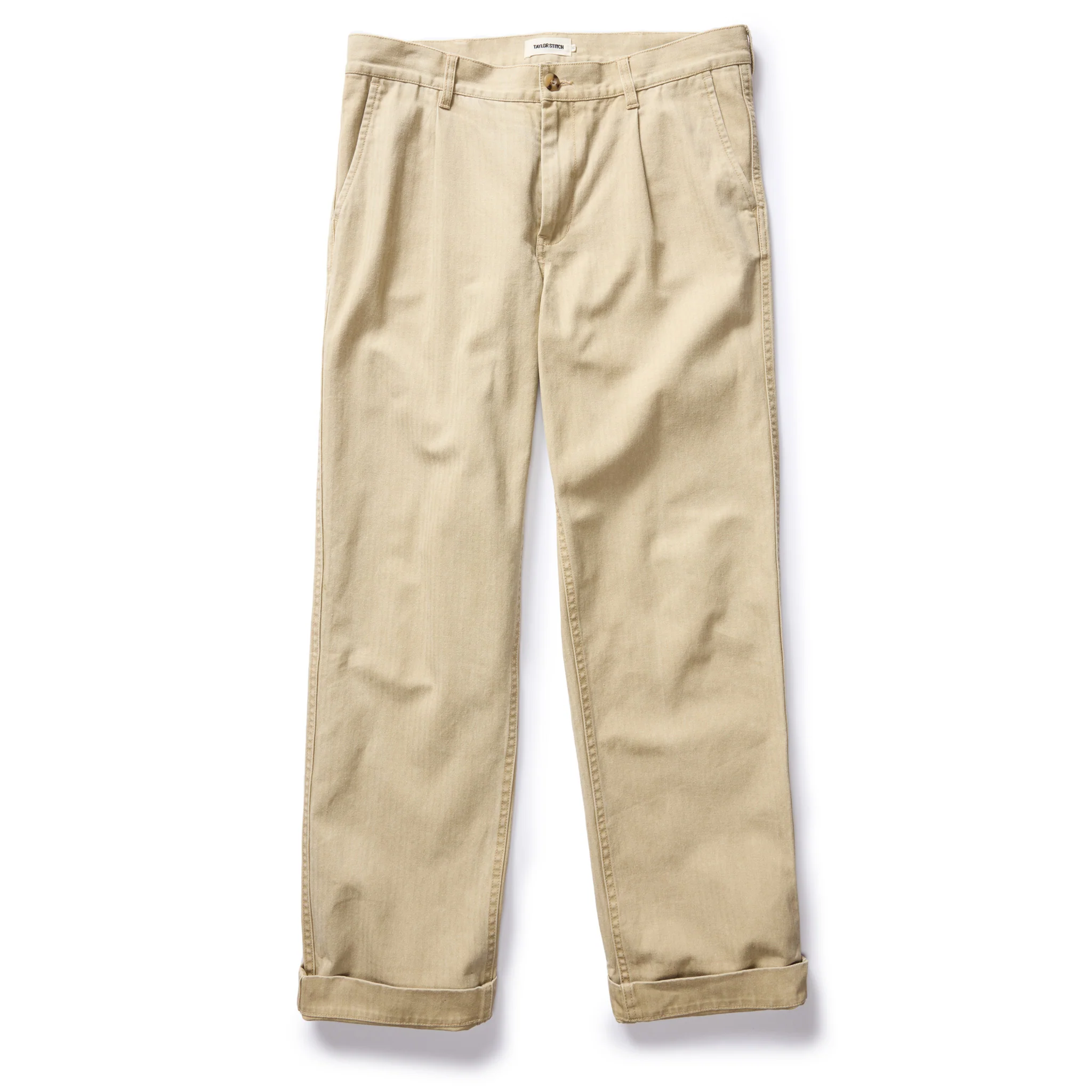 The Matlow Pant in Light Khaki Pigment Herringbone - Image 5