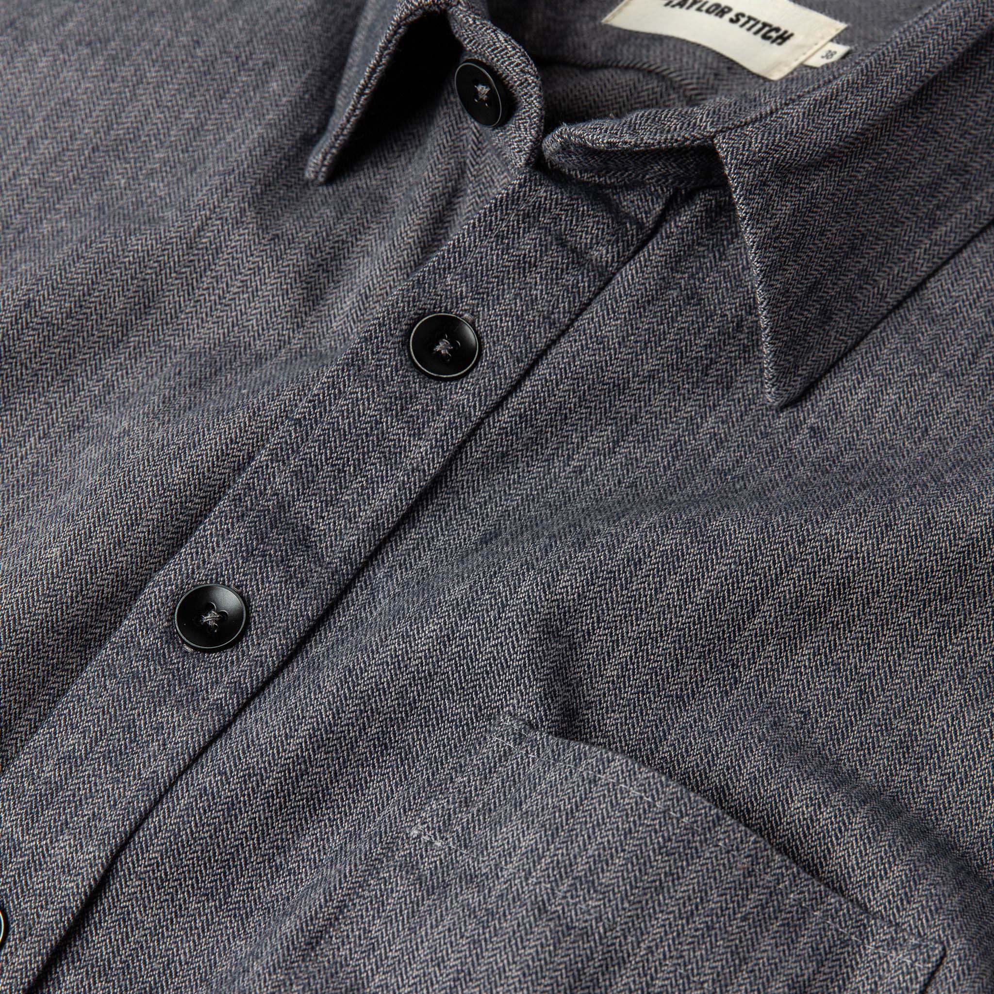 The Mechanic Shirt in Slate Herringbone - Image 7