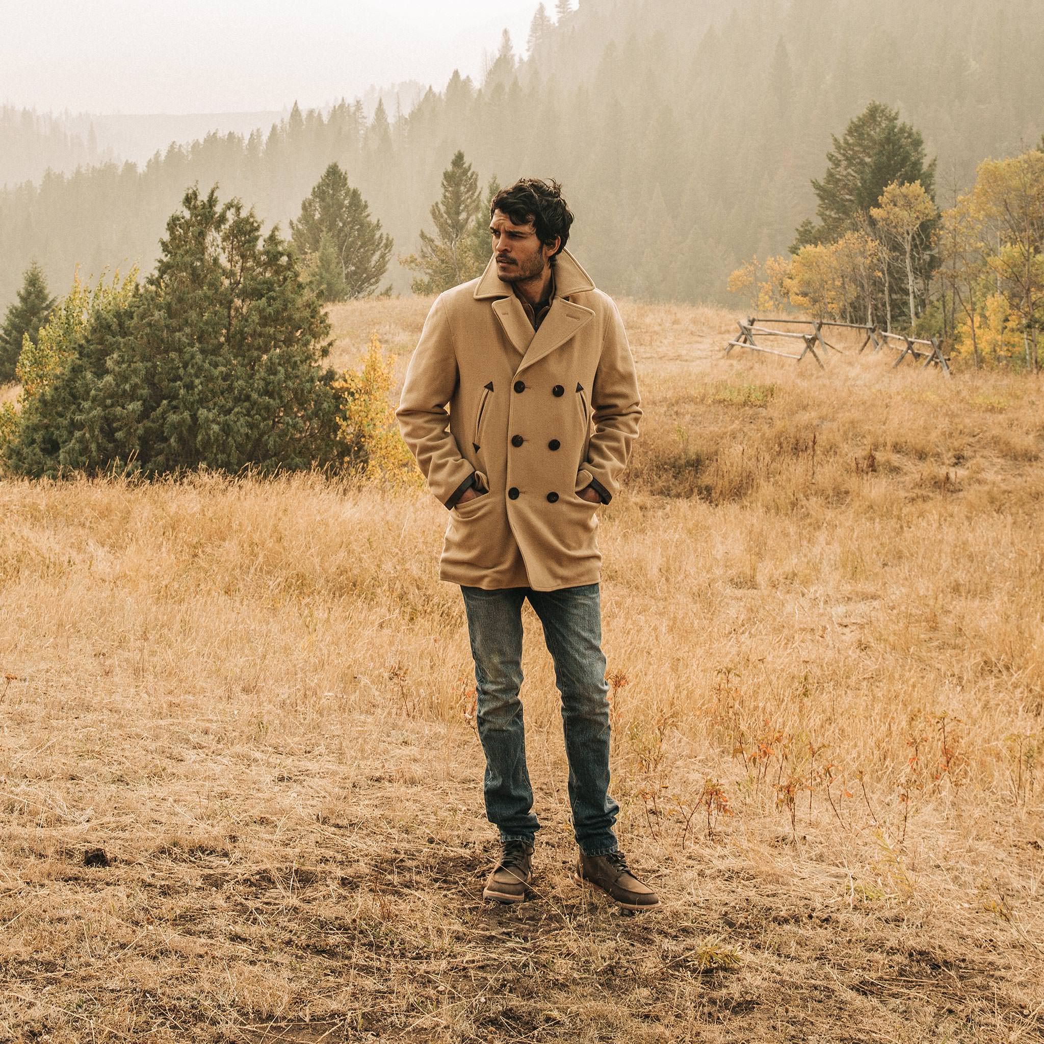 The Mendocino Peacoat in Camel Wool - Image 2