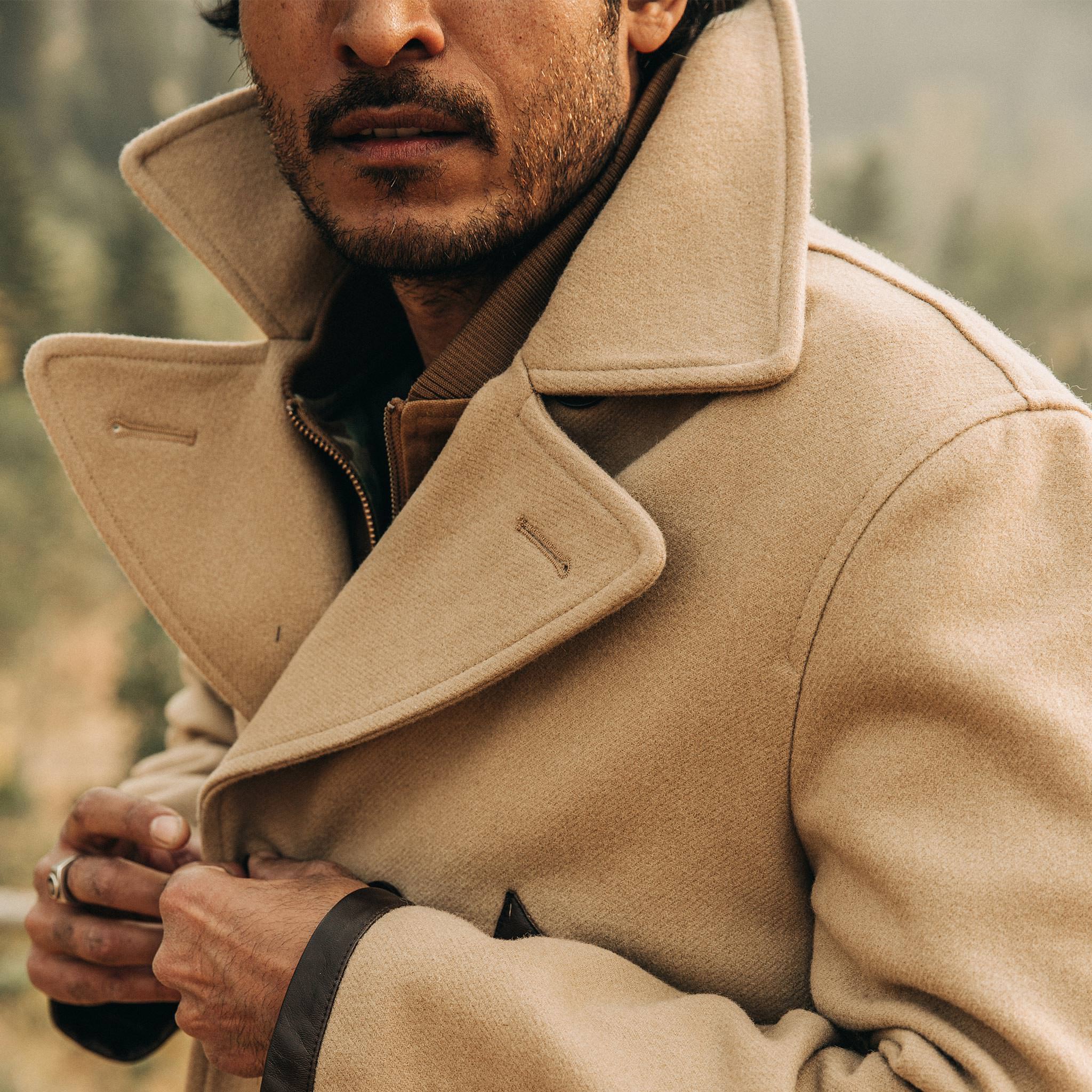 The Mendocino Peacoat in Camel Wool - Image 4