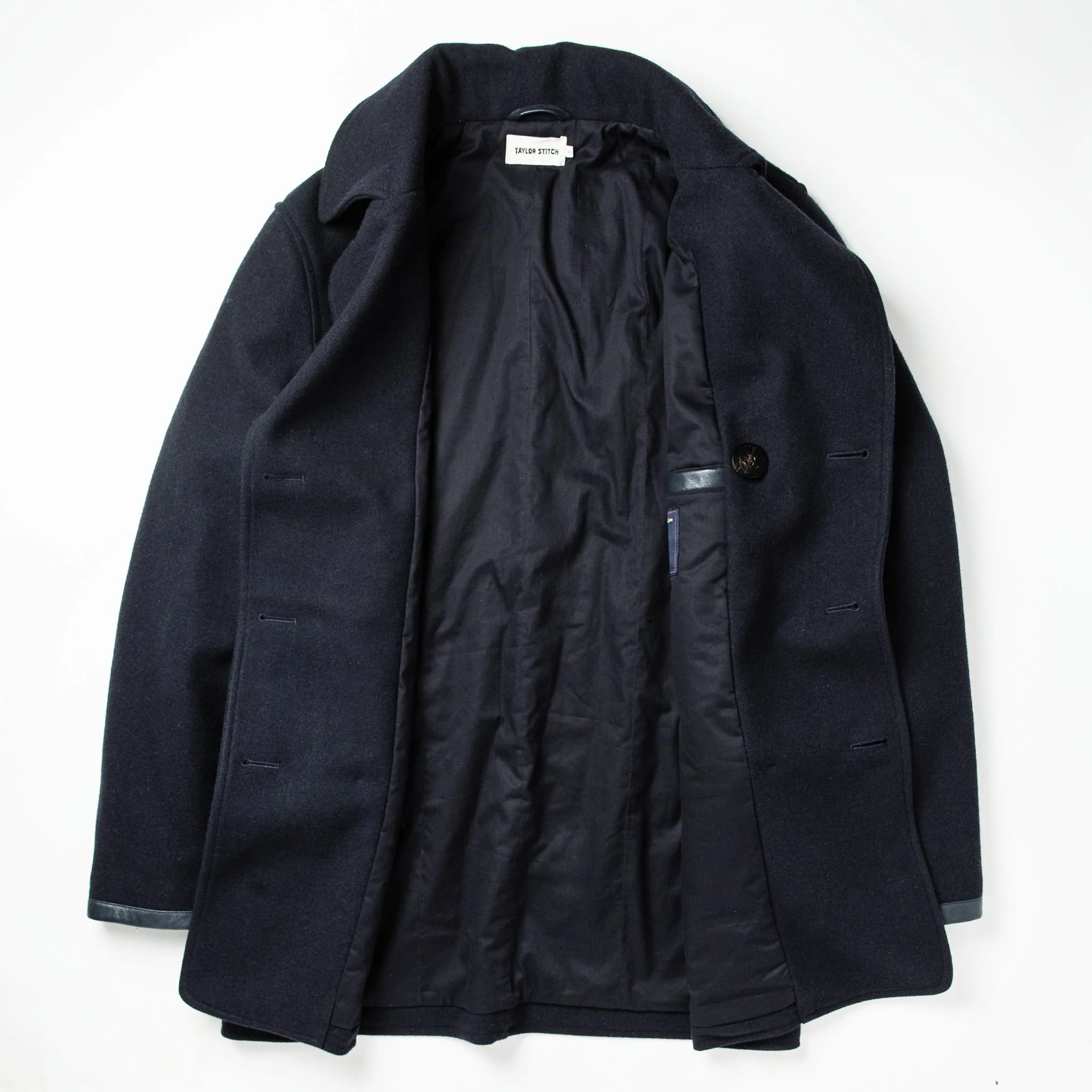 The Mendocino Peacoat in Navy Wool - Image 12
