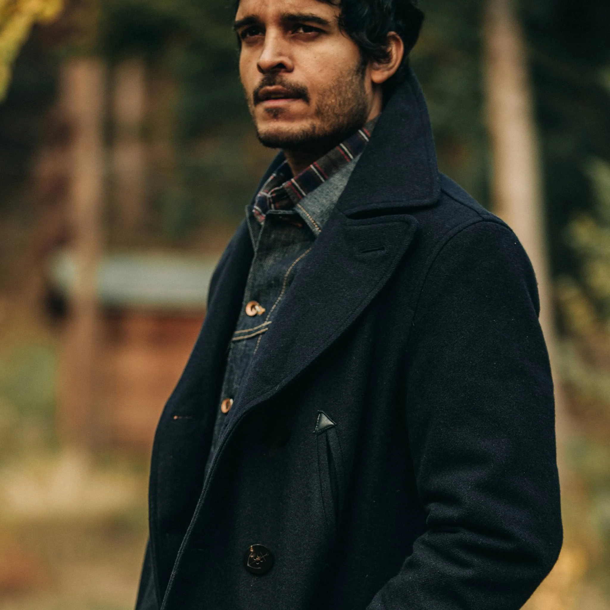The Mendocino Peacoat in Navy Wool - Image 3