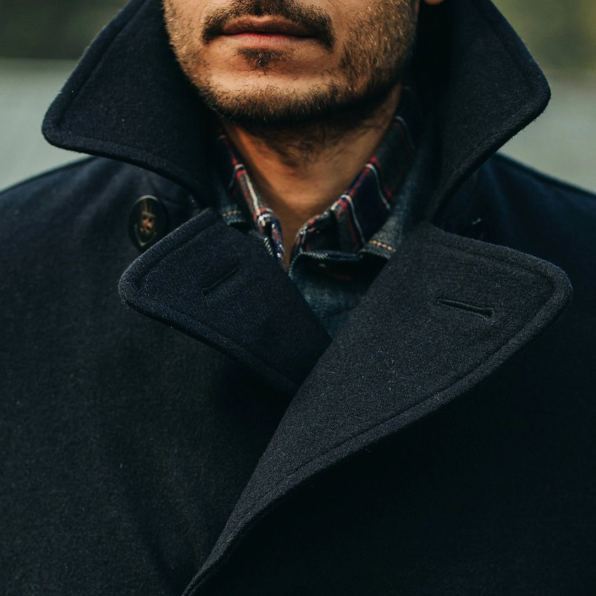 The Mendocino Peacoat in Navy Wool - Image 4